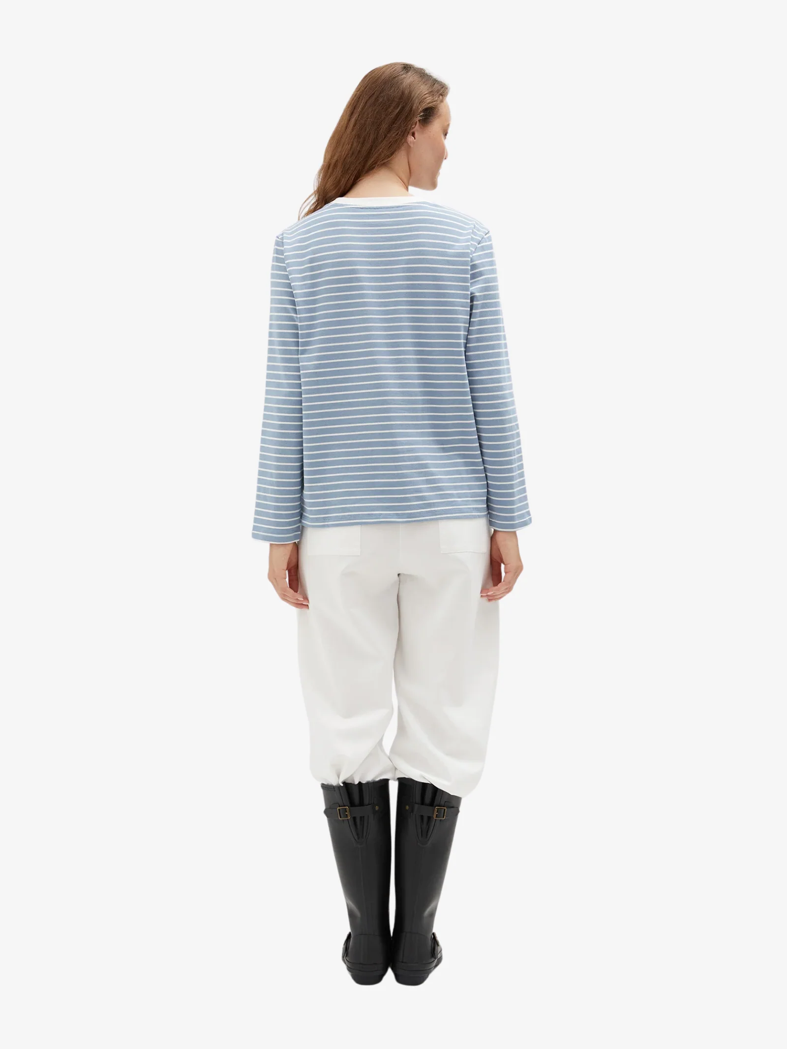 Cotton Striped Long Sleeve Top - Image 3