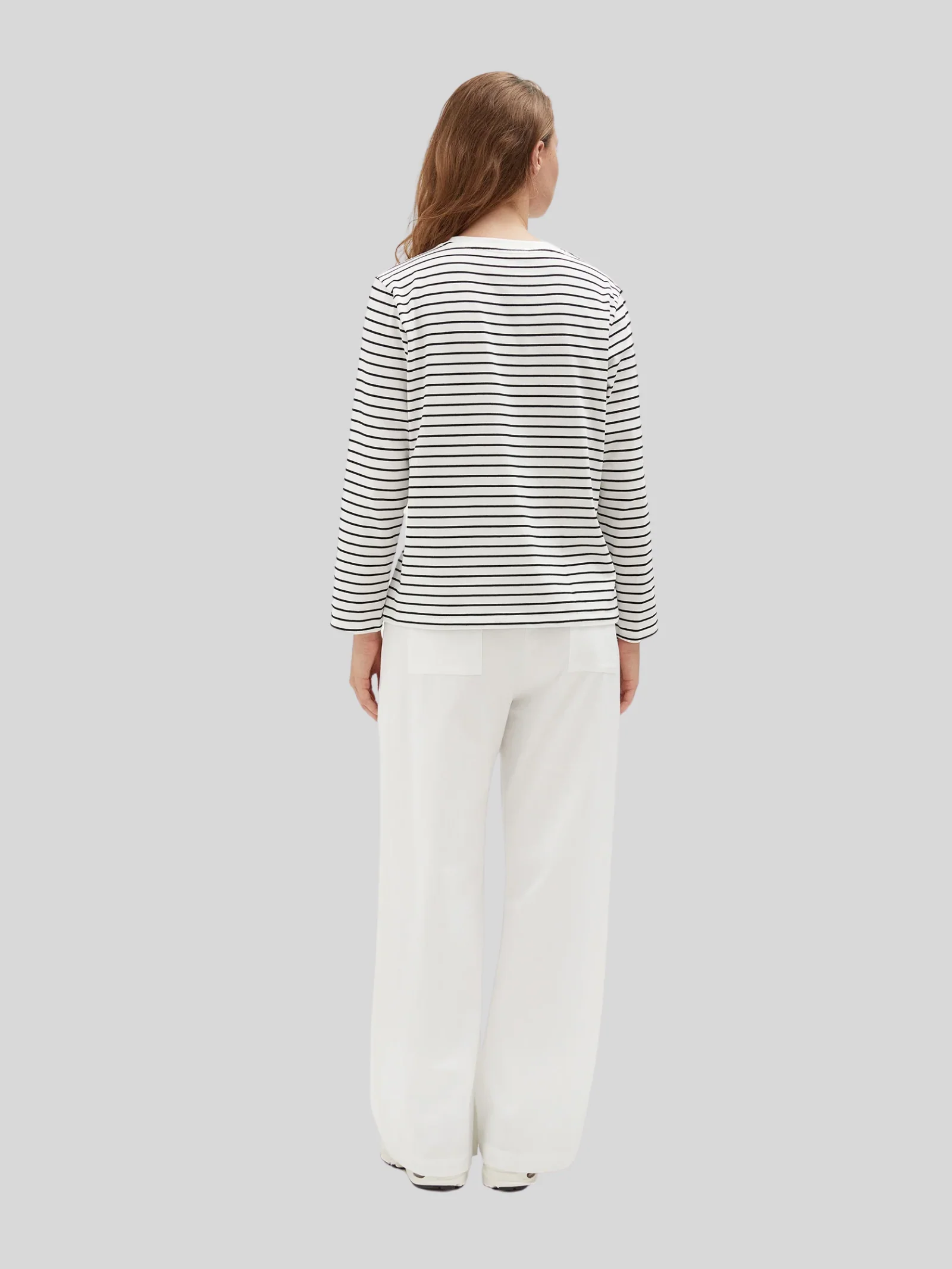 Cotton Striped Long Sleeve Top - Image 4