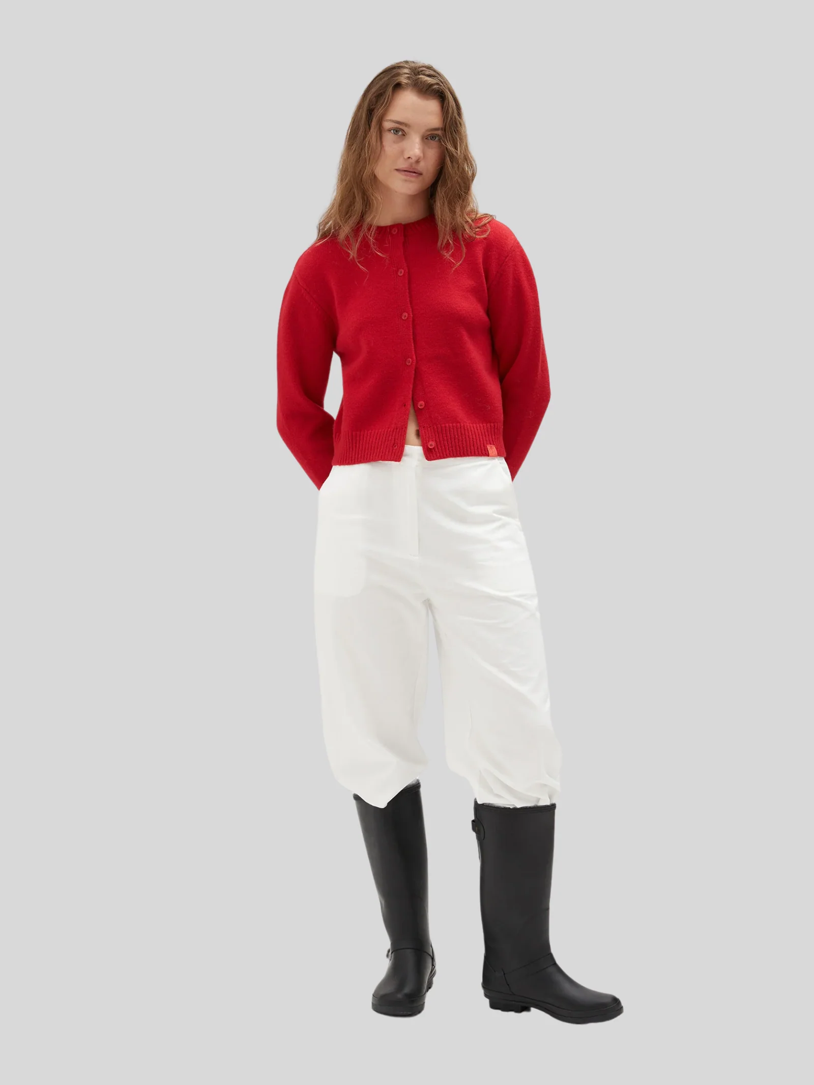Crew Neck Cardigan - Image 3