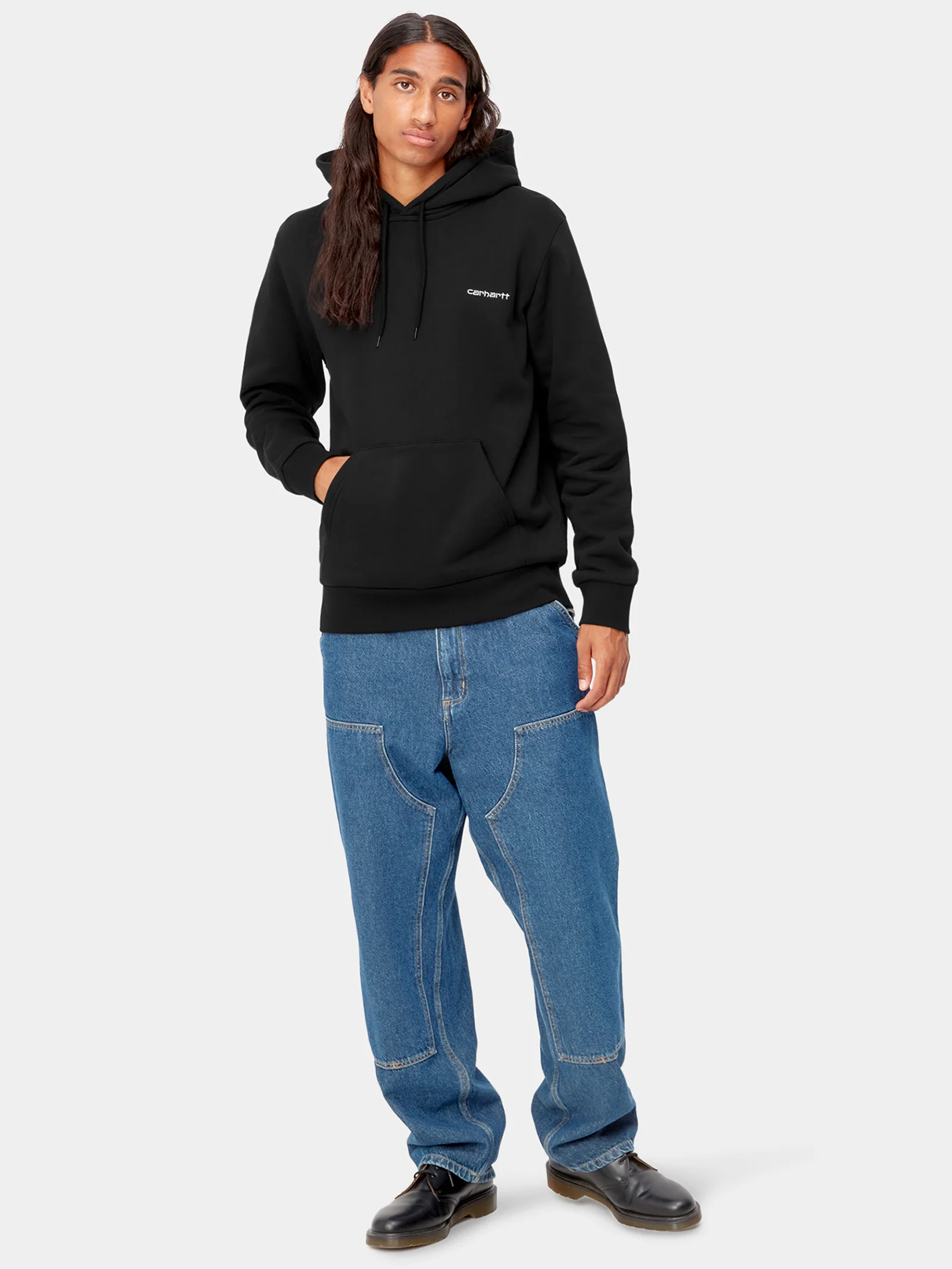 Hooded Script Embroidery Sweat - Image 2