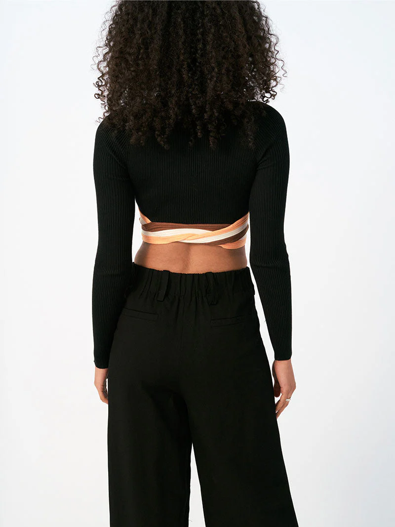 Inertia Long Sleeve Knit Crop Top - Image 3