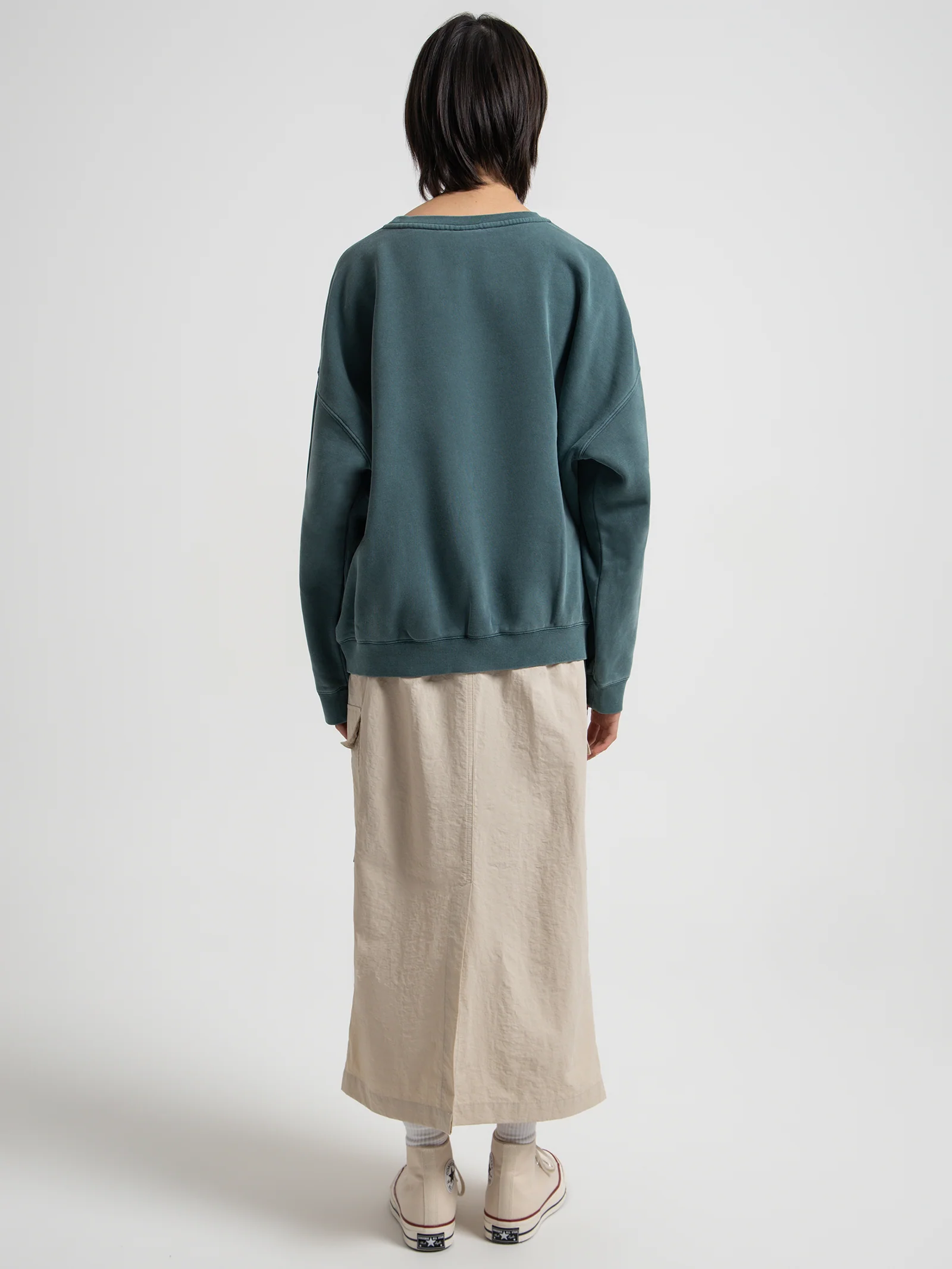 Italic Oversized Crew Sweater - Image 4