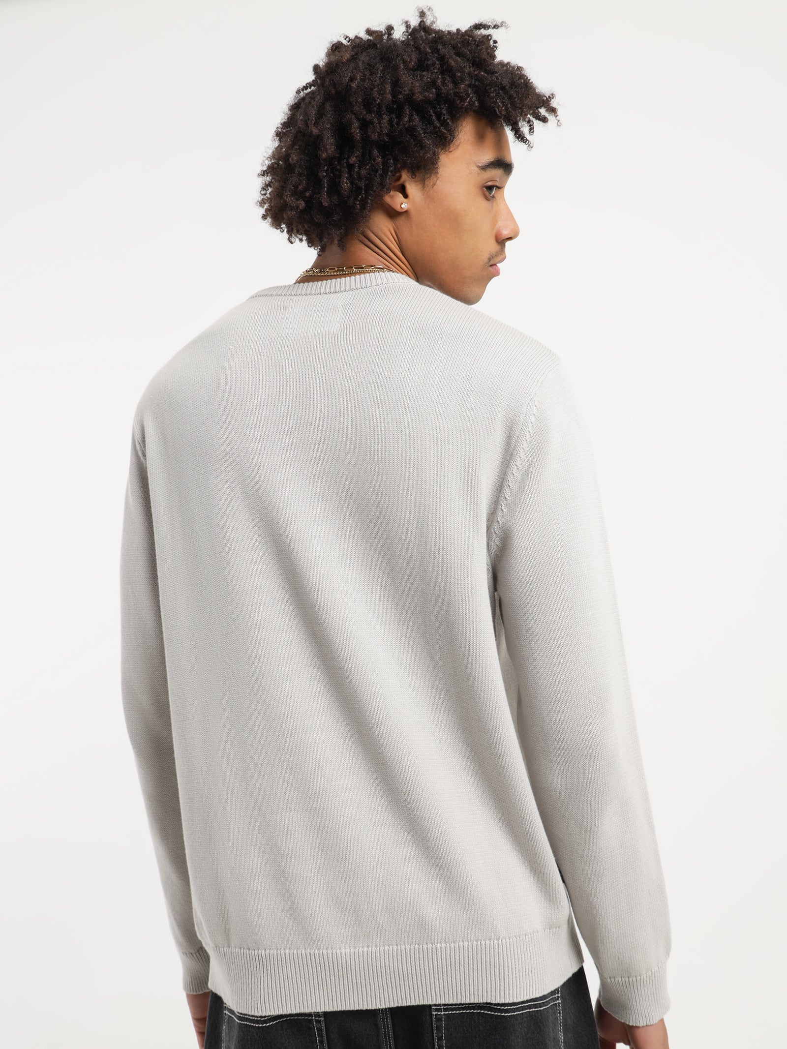Jacquard Flower Knit Crew - Image 6