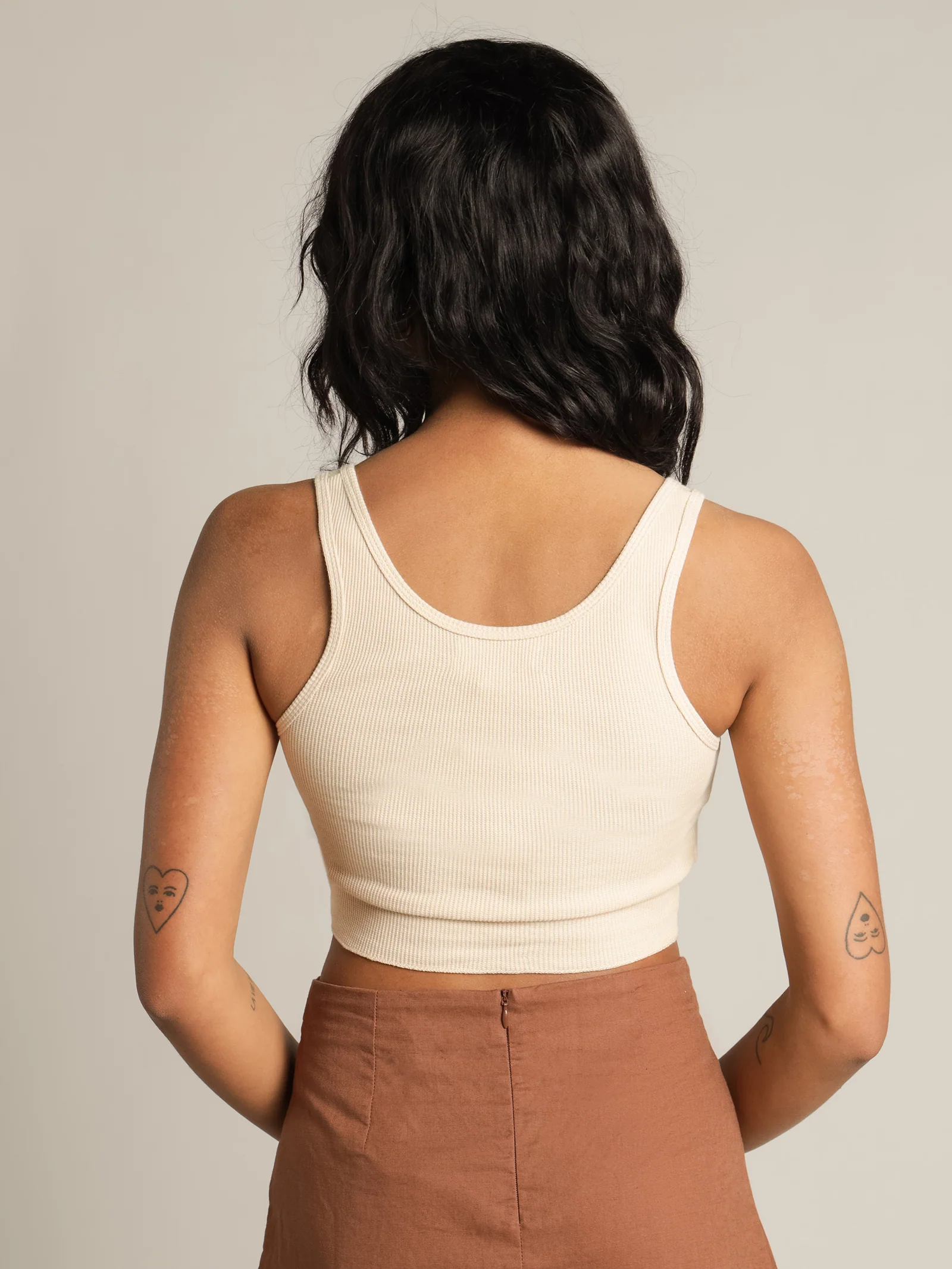 Jade Button Front Waffle Tank - Image 6