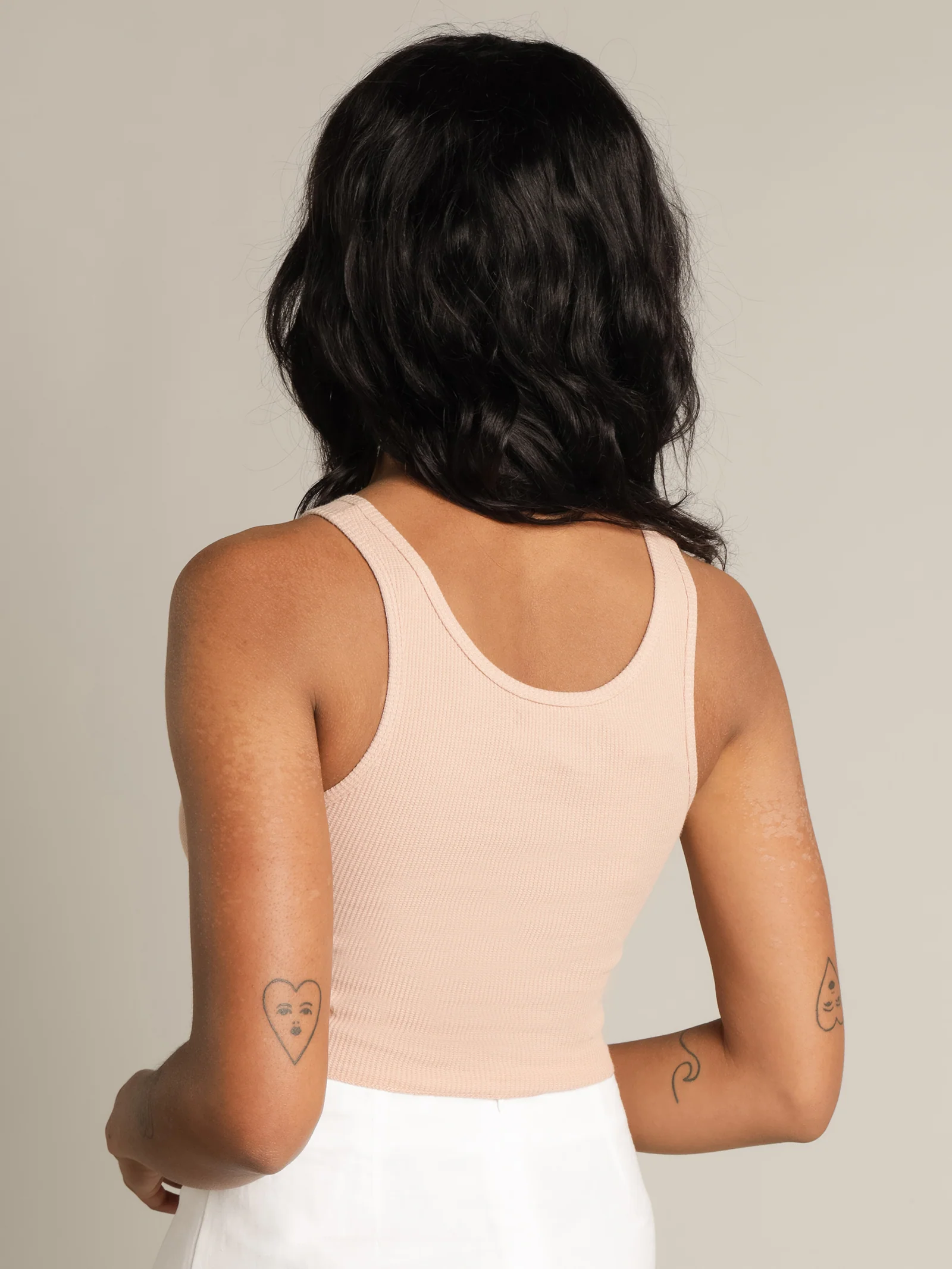 Jade Button Front Waffle Tank - Image 6