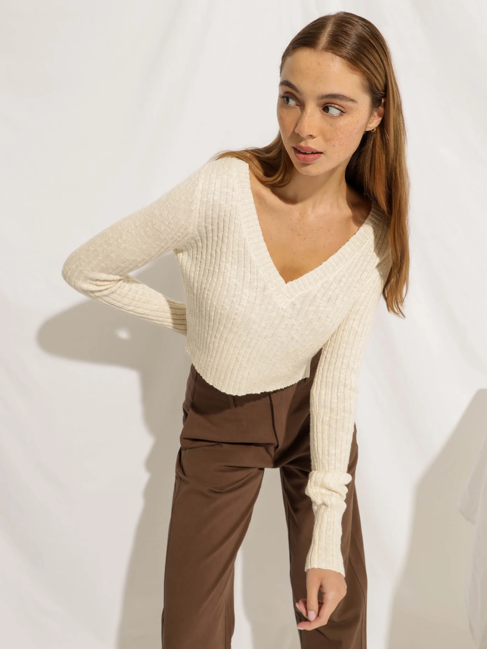 Jamie V Neck Knit - Image 2