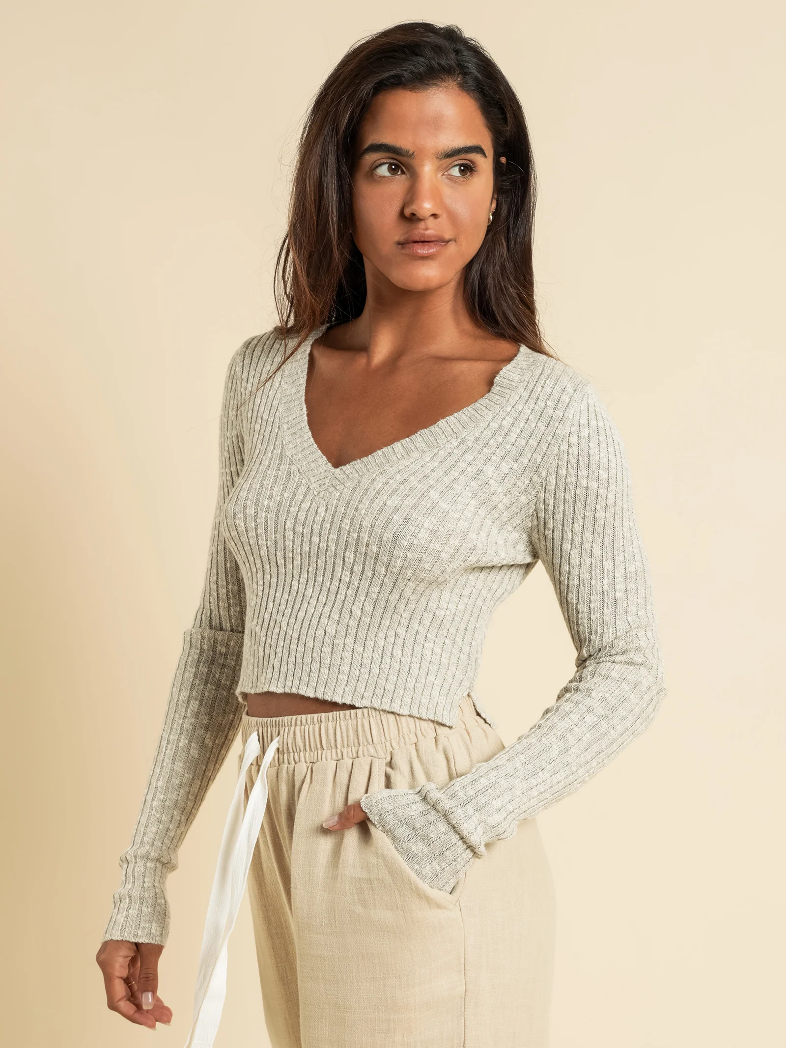 Jamie V Neck Knit - Image 2