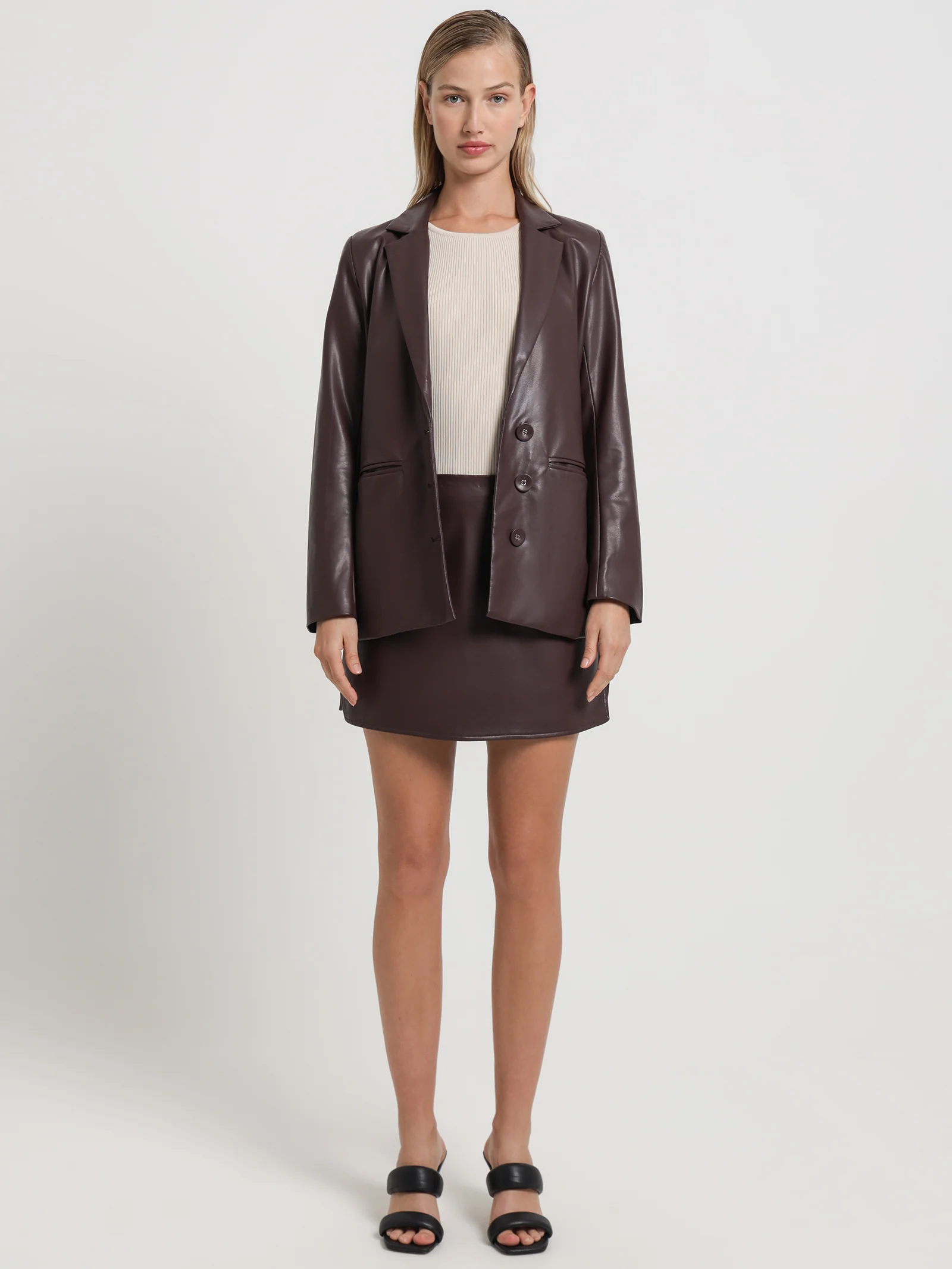 Jax Faux Leather Skirt - Image 2