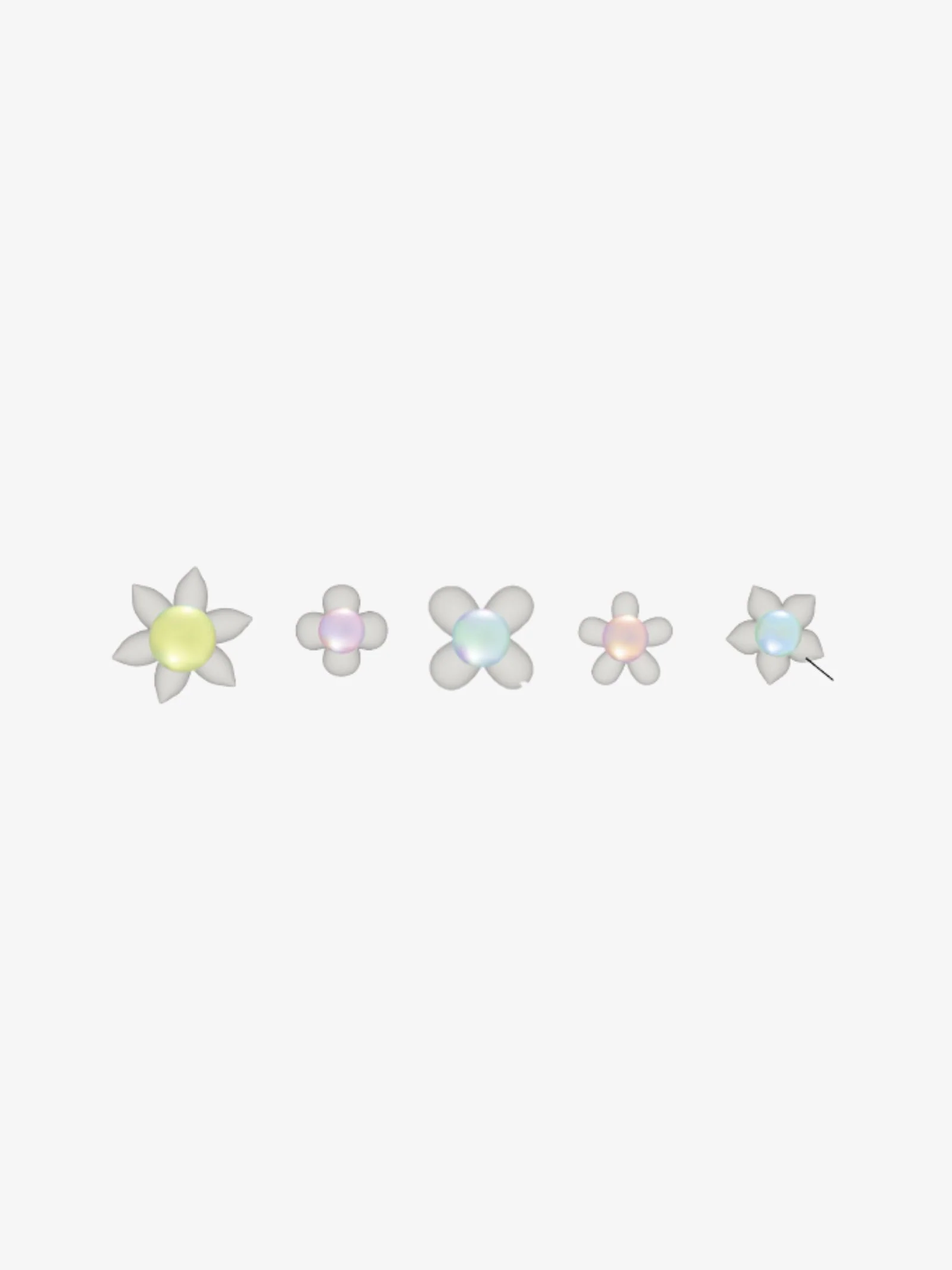 Iridescent Flowers Colorful Center 5 Pack - Image 3