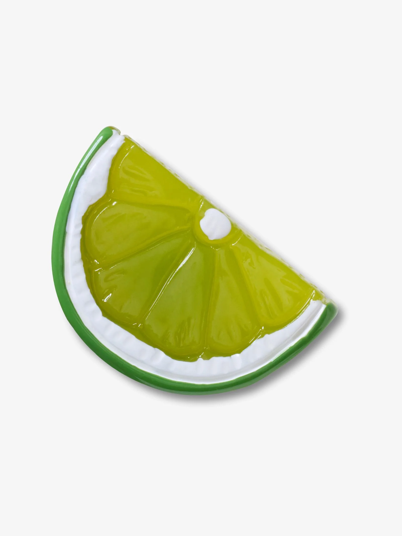 Shiny Lime Slice Shoe Charm