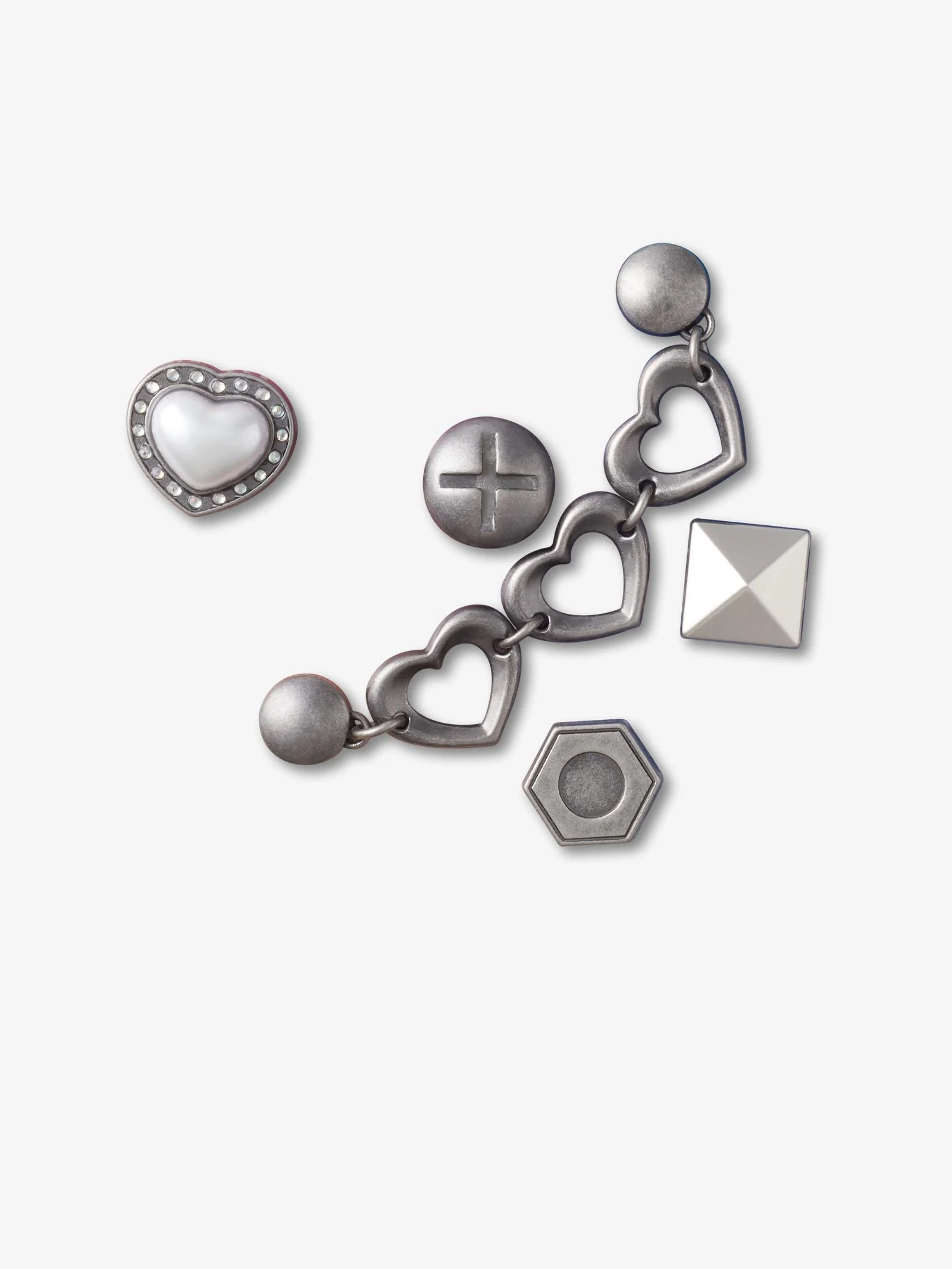 Silver Romantic 5 Pack Shoe Charm - Image 2
