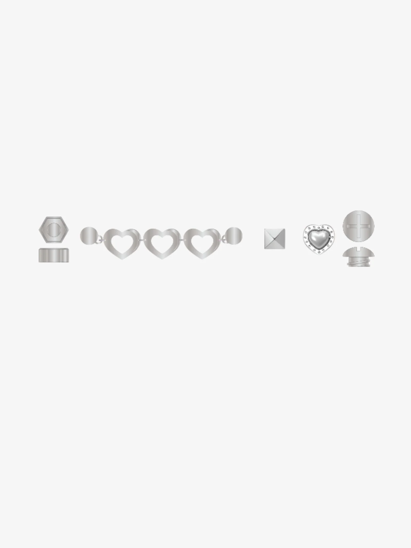 Silver Romantic 5 Pack Shoe Charm - Image 3
