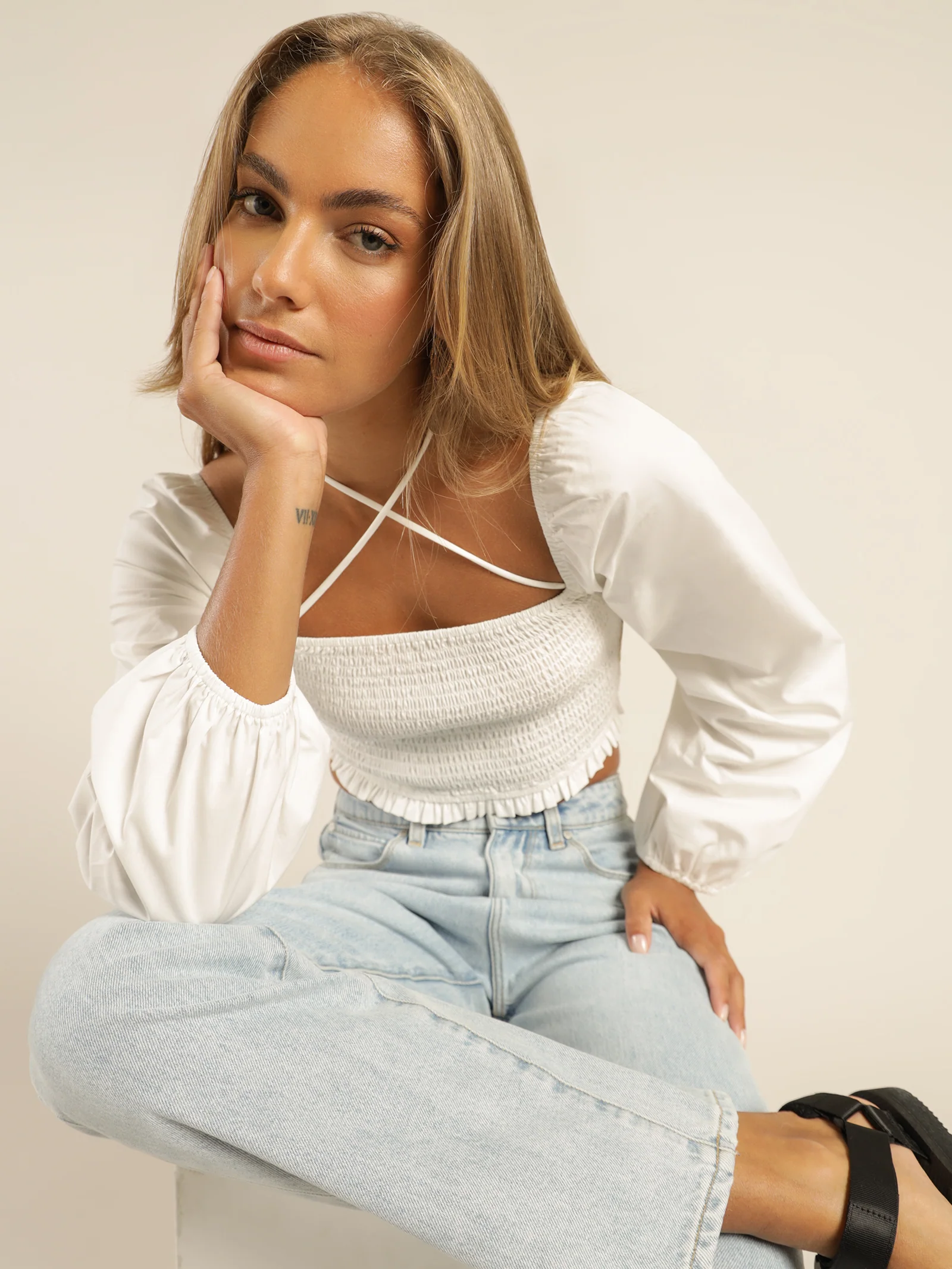 Joelle Poplin Top - Image 2
