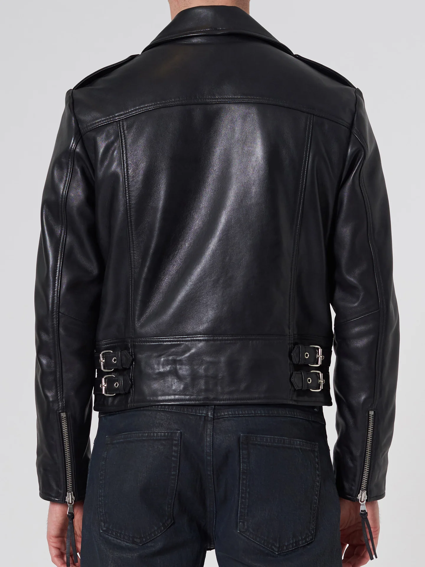 Johnny Leather Biker Jacket - Image 4