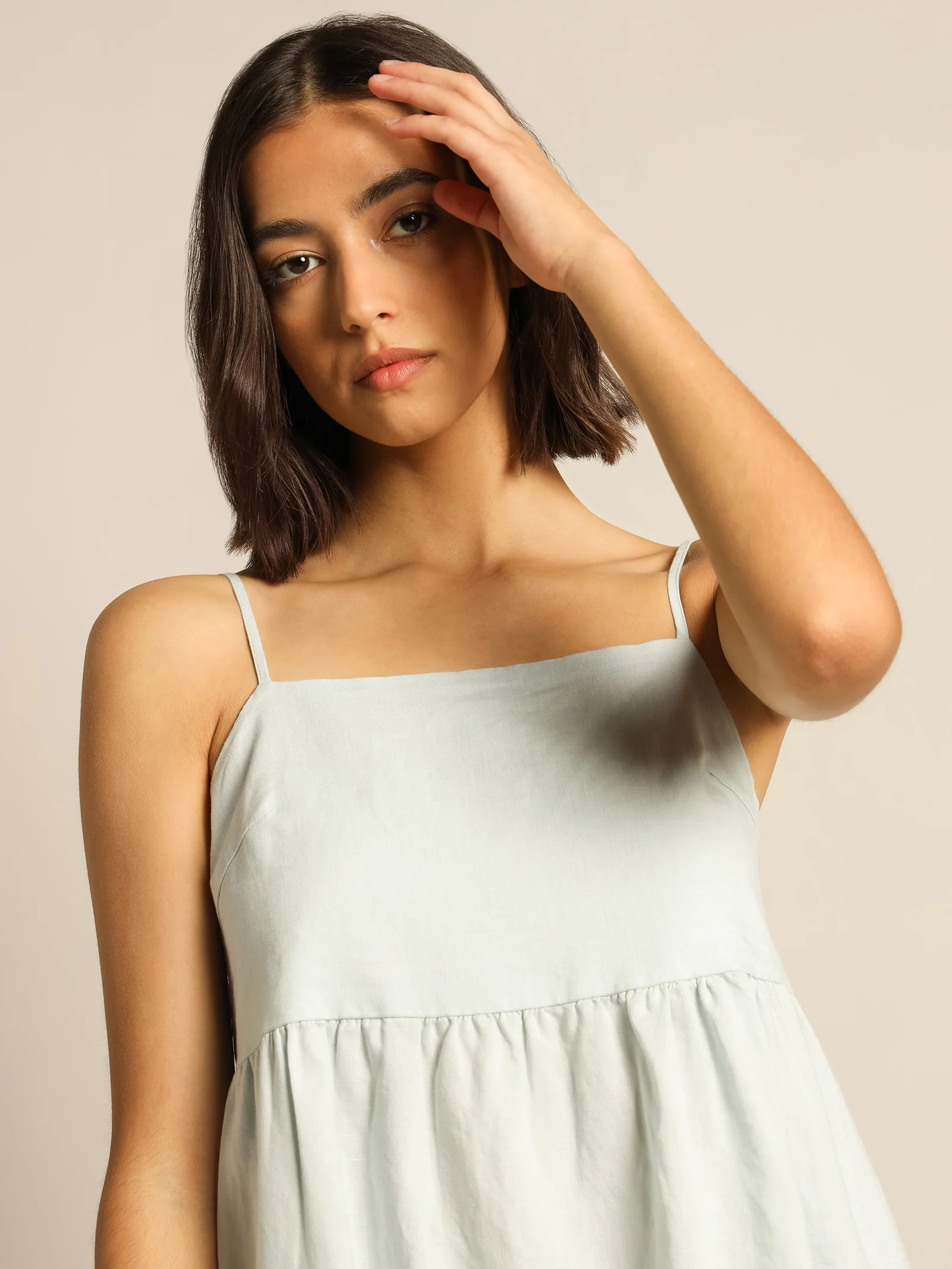 Jones Linen Mini Dress - Image 4