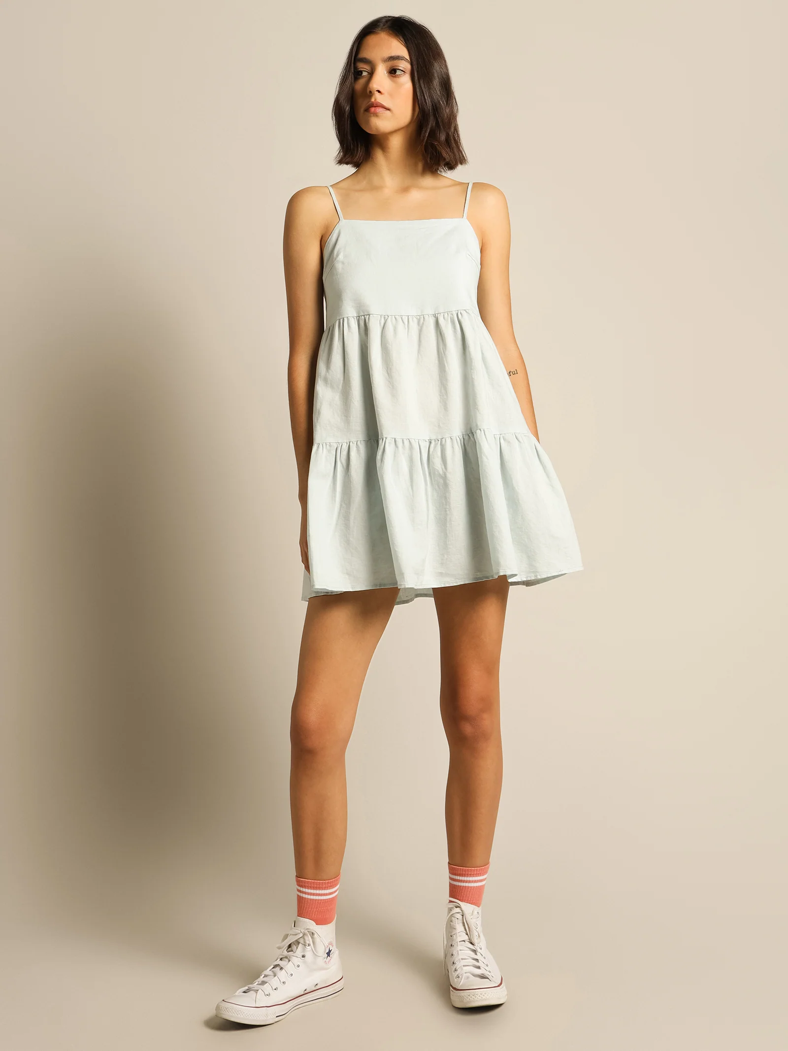 Jones Linen Mini Dress - Image 5
