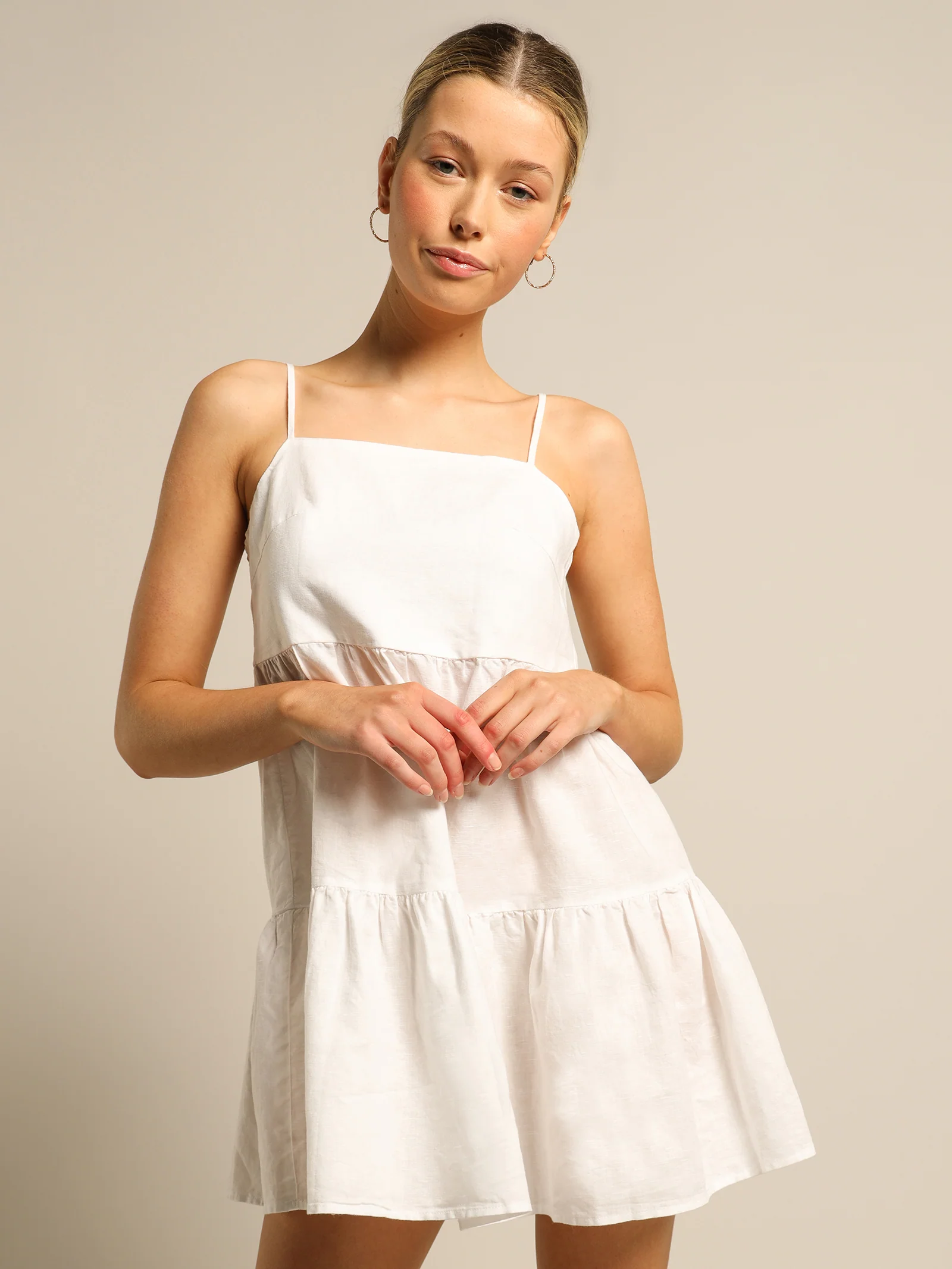 Jones Linen Mini Dress - Image 6