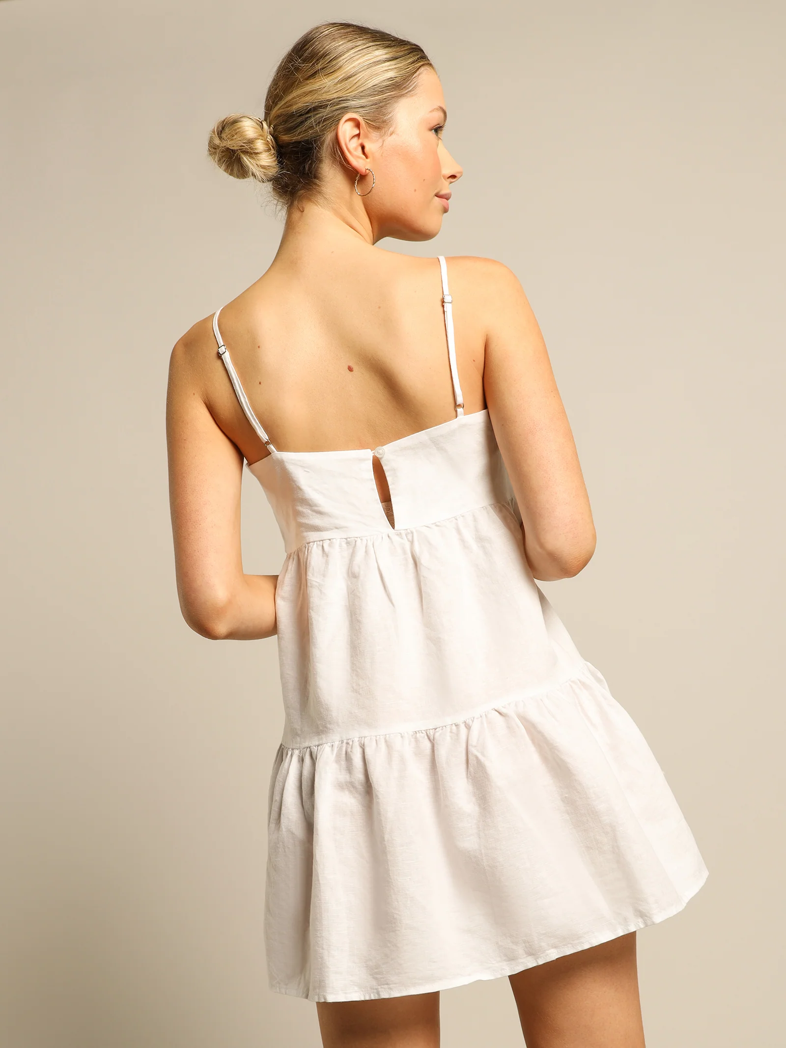 Jones Linen Mini Dress - Image 8