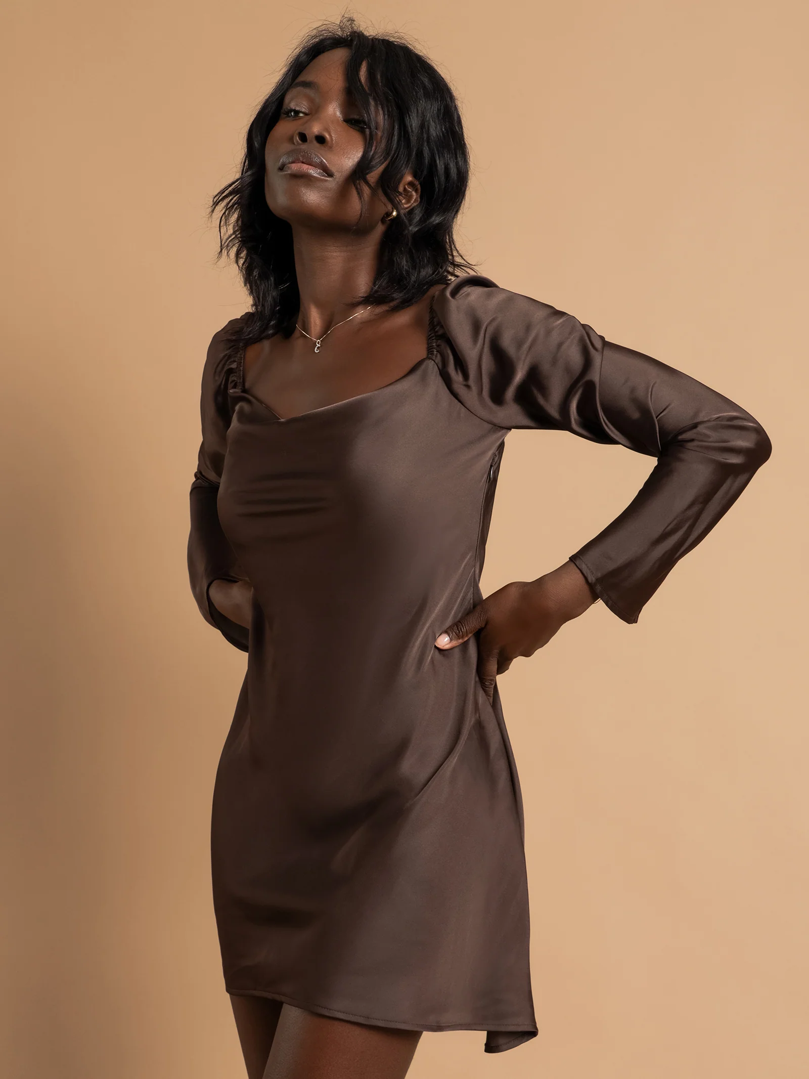 Julia Satin Dress - Image 4