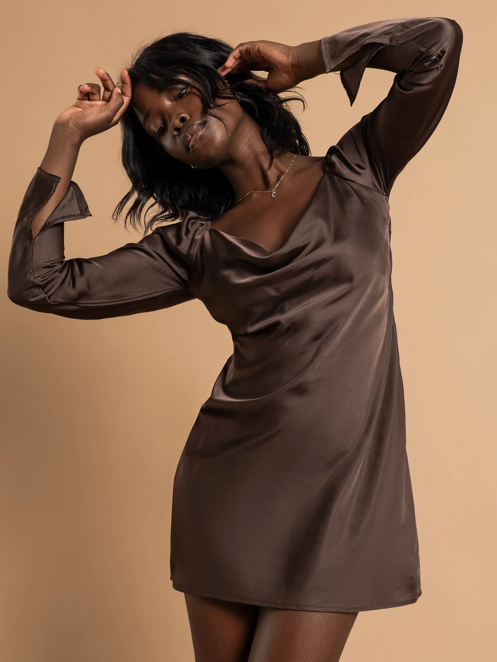 Julia Satin Dress - Image 5