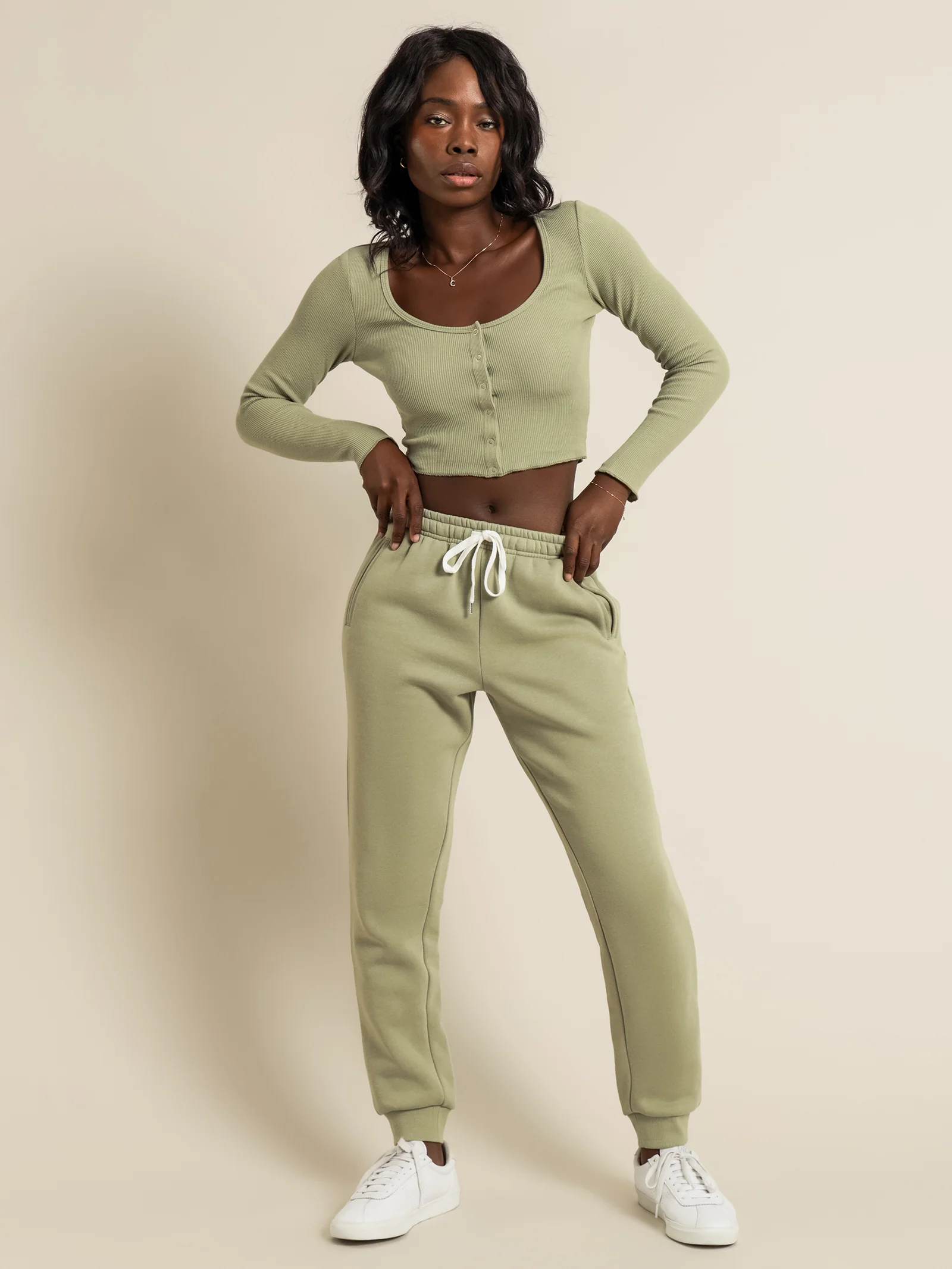 Kaia Waffle Long Sleeve T-Shirt - Image 5
