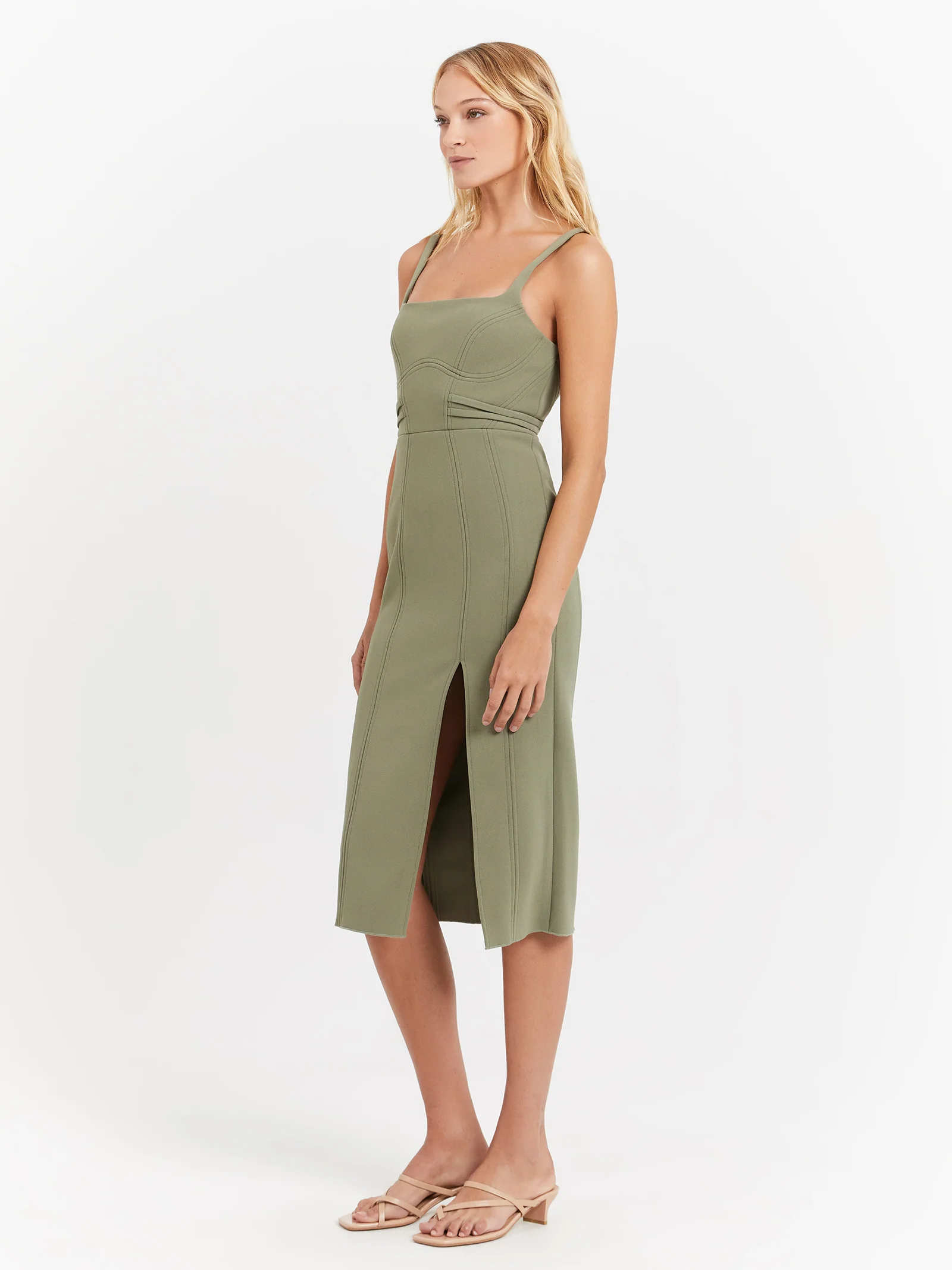 Kavita Bonded Midi Dress - Image 4