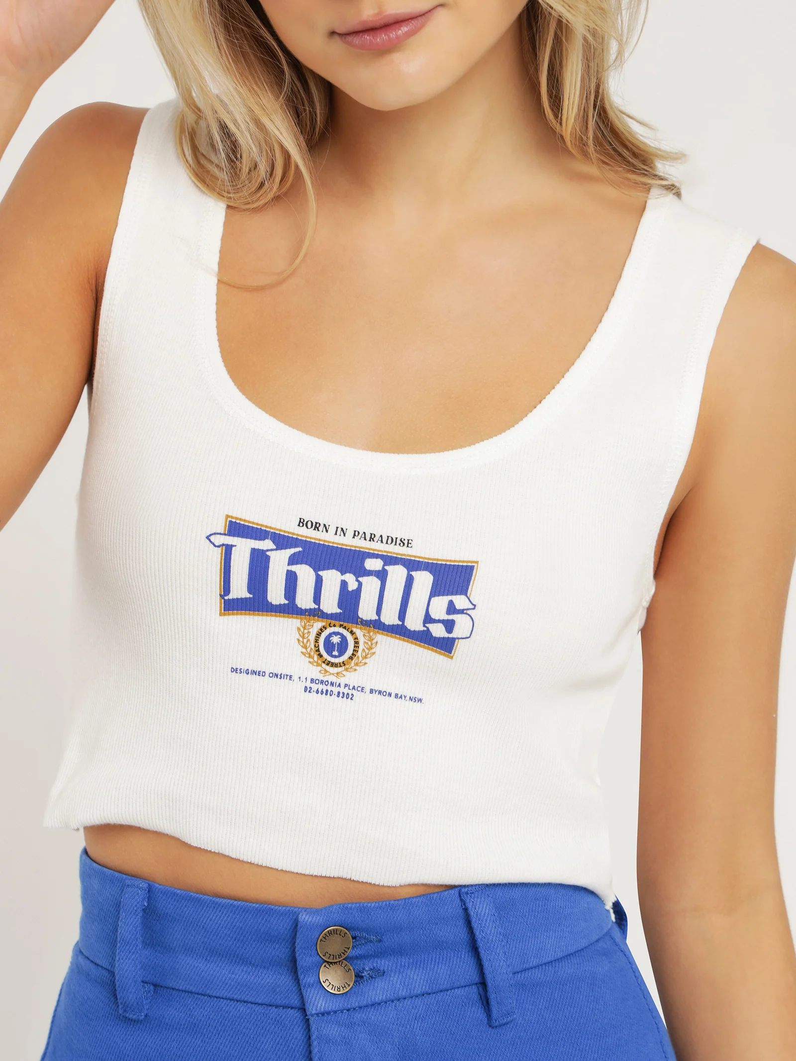 King of Thrills Crop Rib Singlet - Image 3