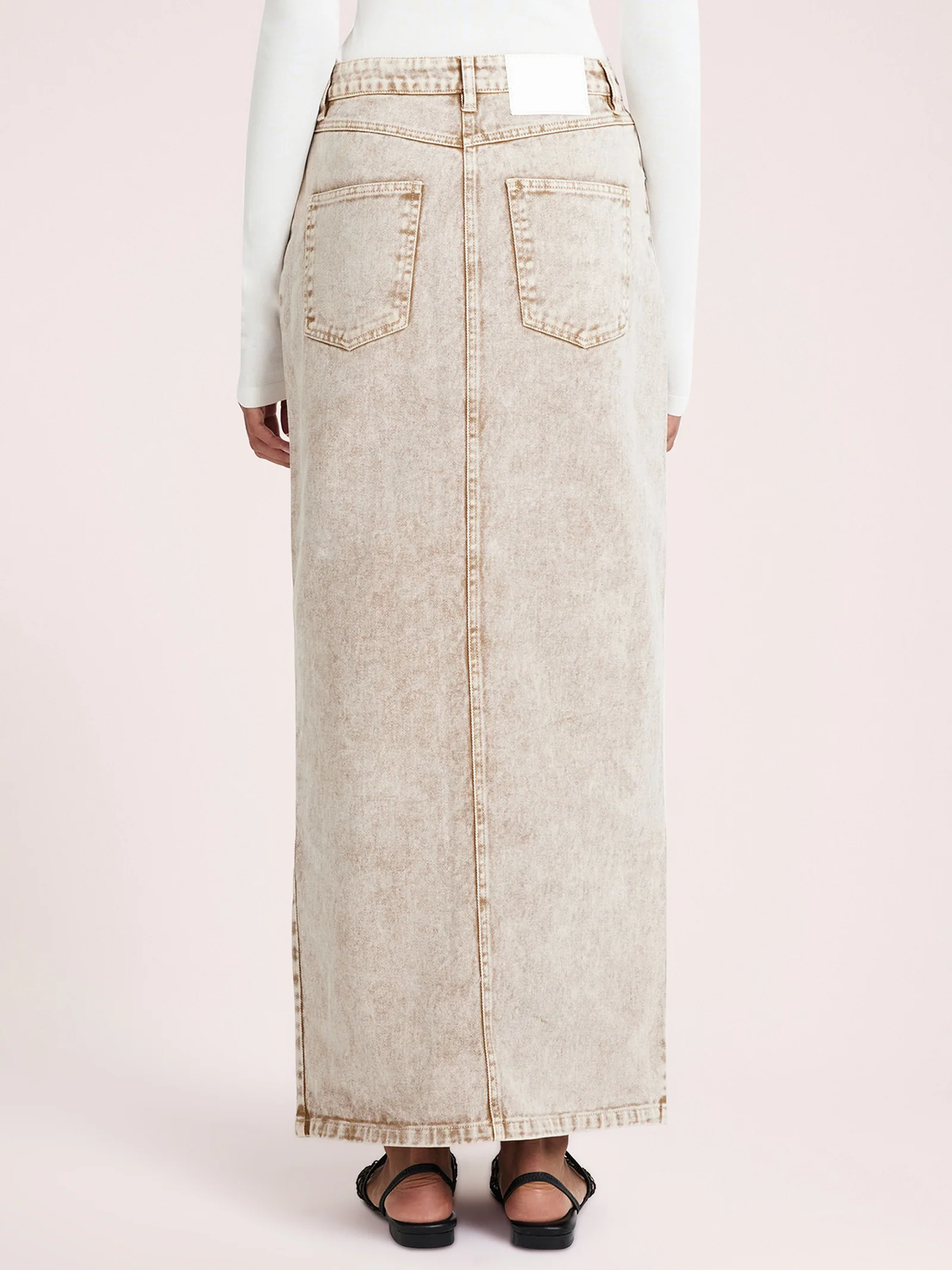 Kollins Denim Midi Skirt - Image 3