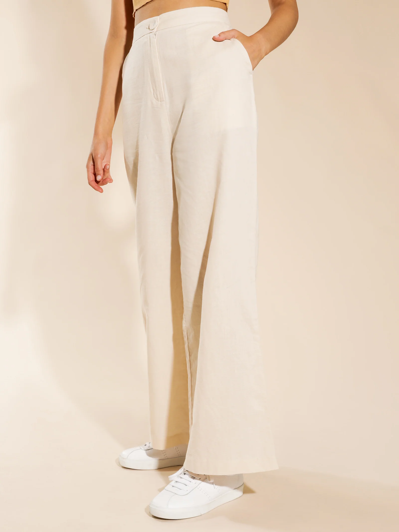 Kora Wide Linen Pants - Image 3