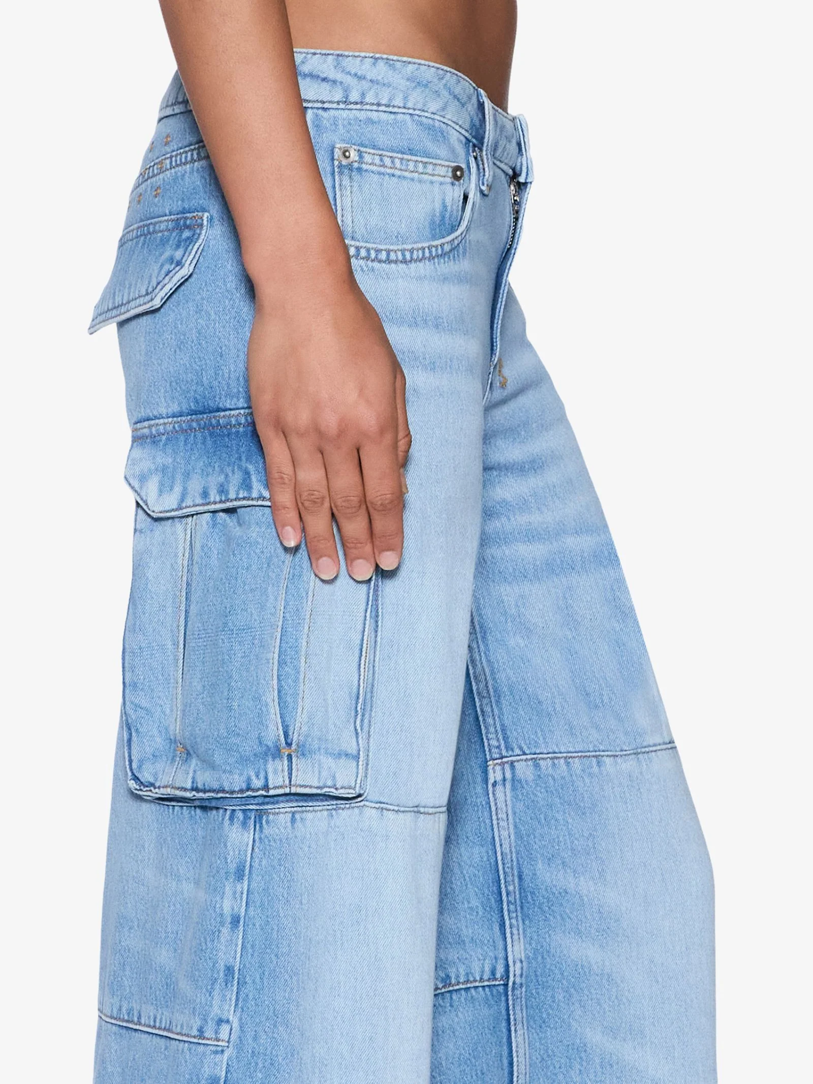 Dropout Low Rise Cargo Jeans - Image 3