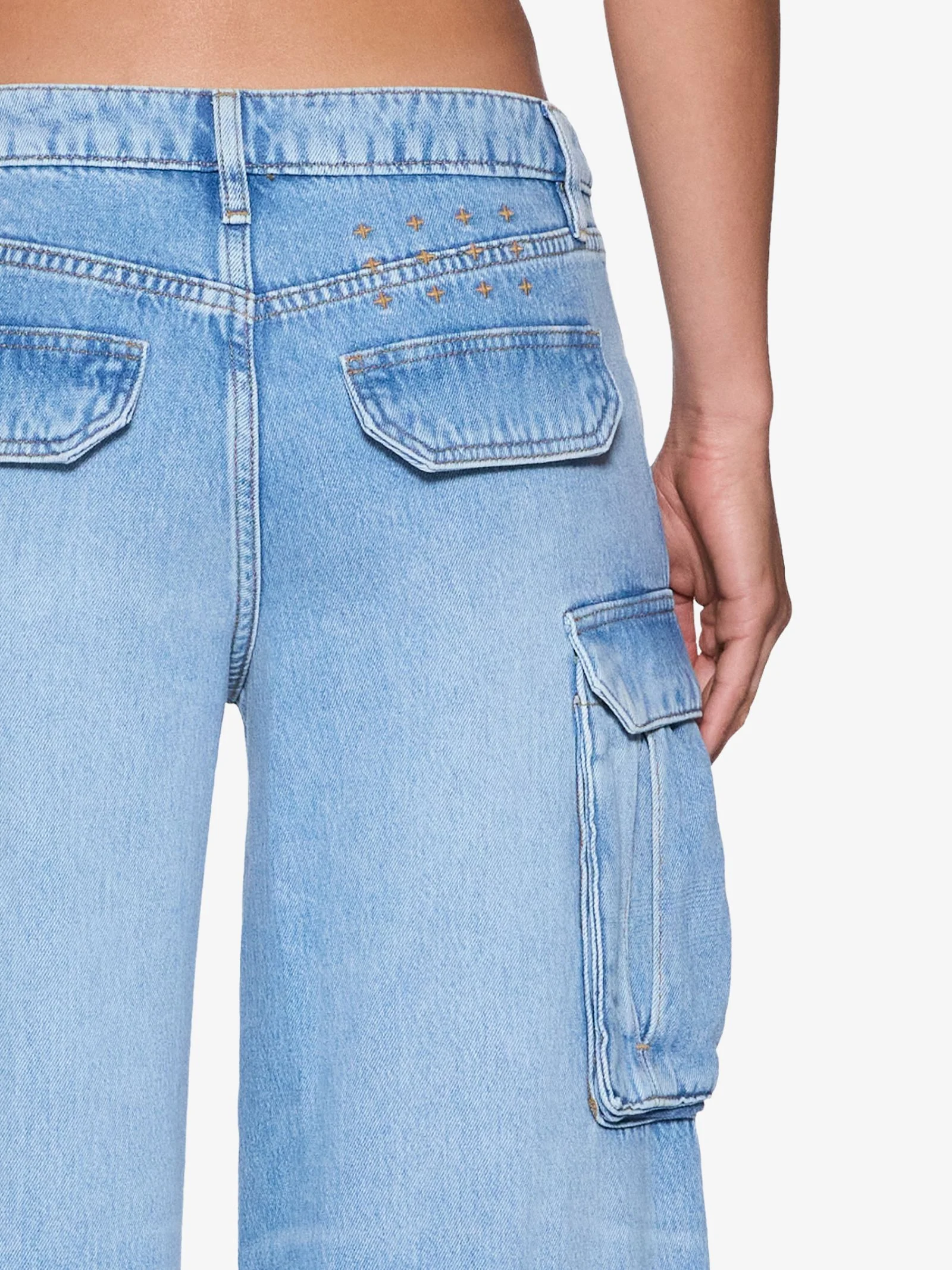 Dropout Low Rise Cargo Jeans - Image 4