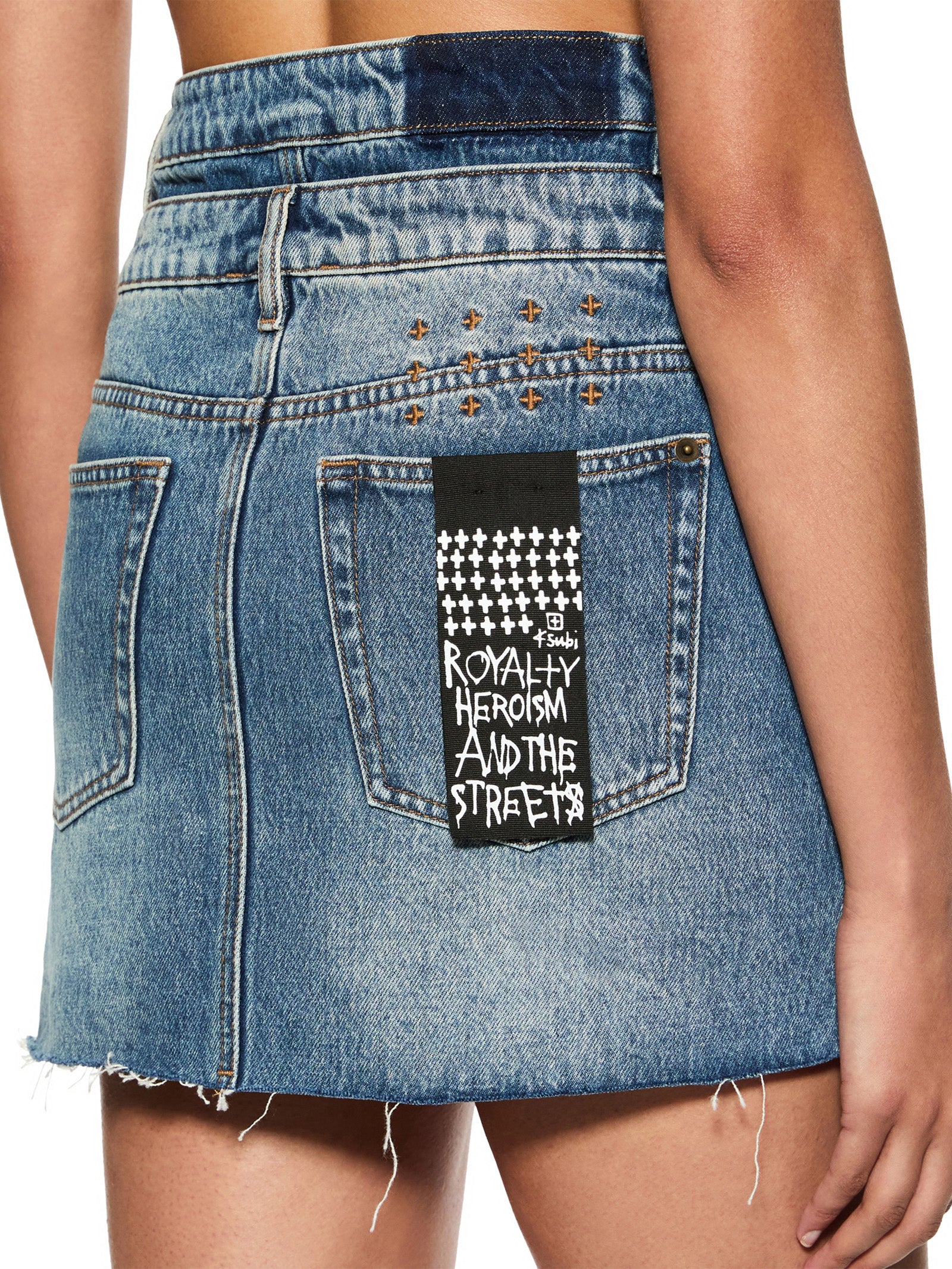 Model Denim Mini Skirt Rework - Image 4