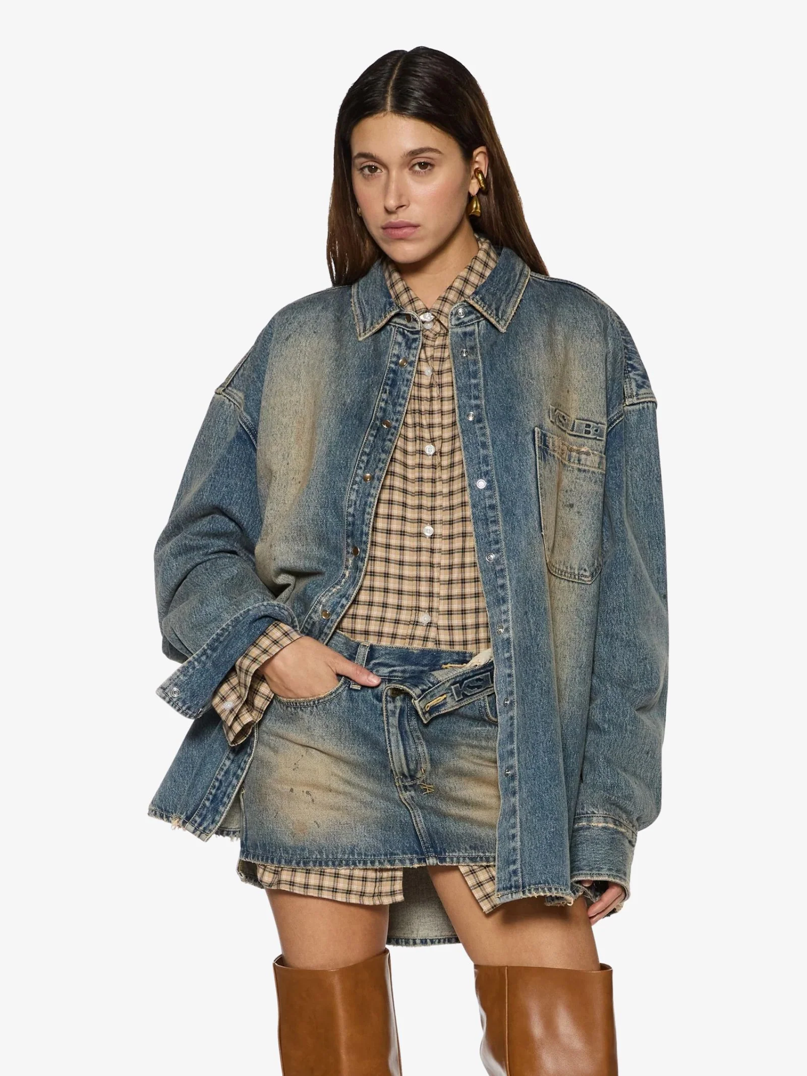 Oversized Long Sleeve Shirt Dune - Image 2