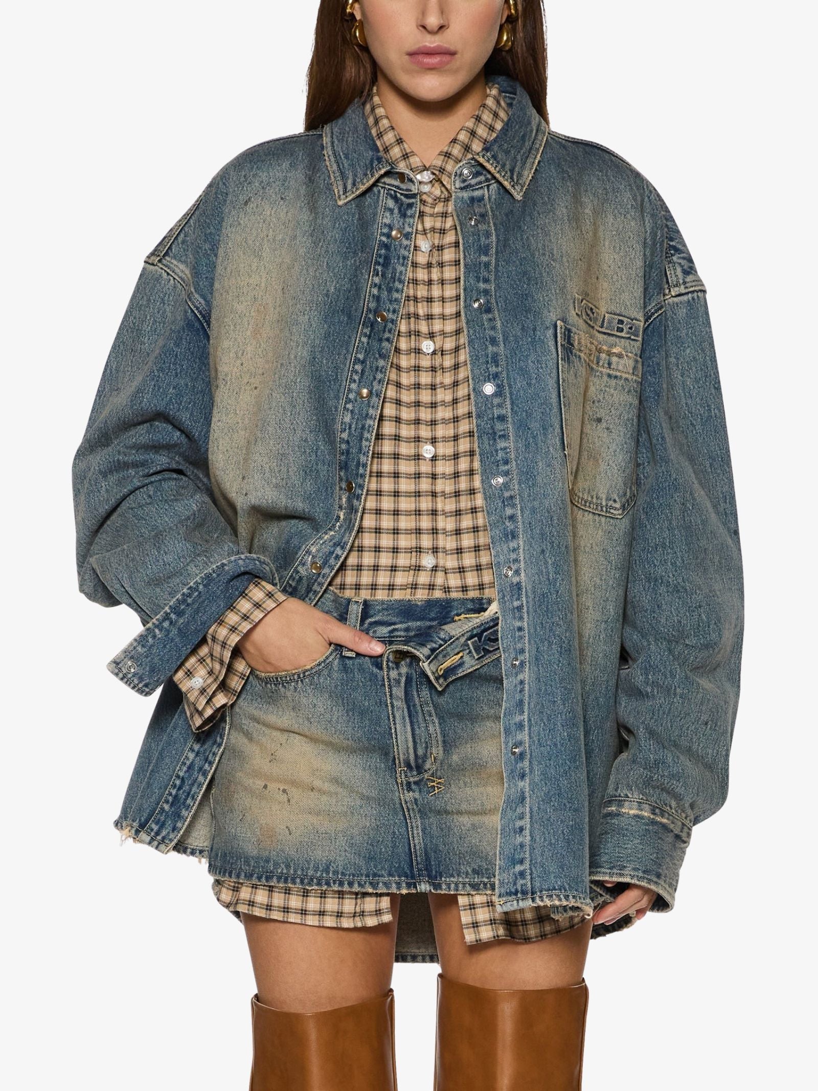 Oversized Long Sleeve Shirt Dune - Image 4