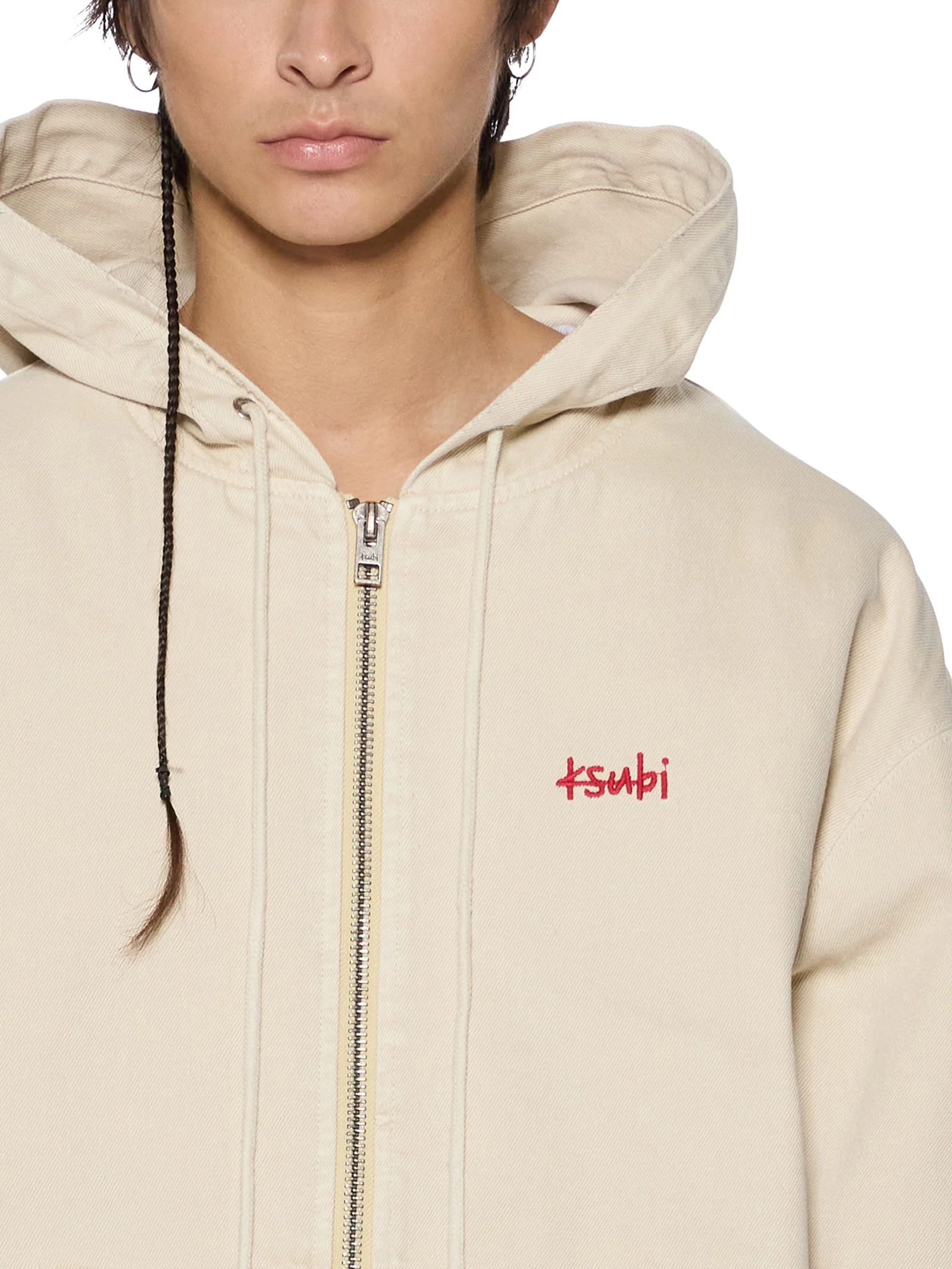 Zipped Denim Hoodie - Image 4