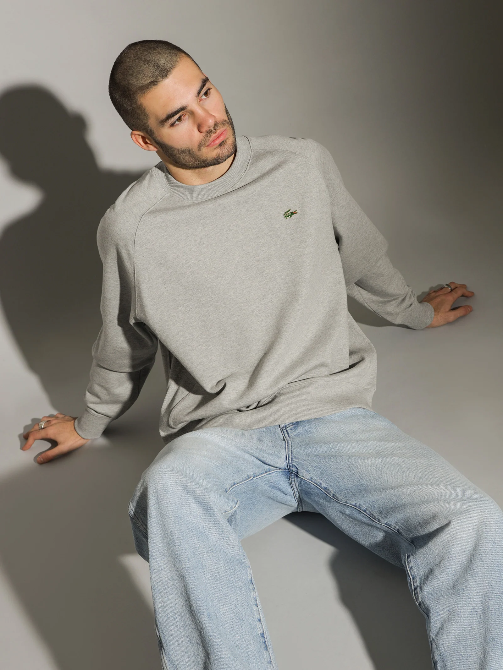 L!VE Loose Cotton Fleece Crew - Image 3