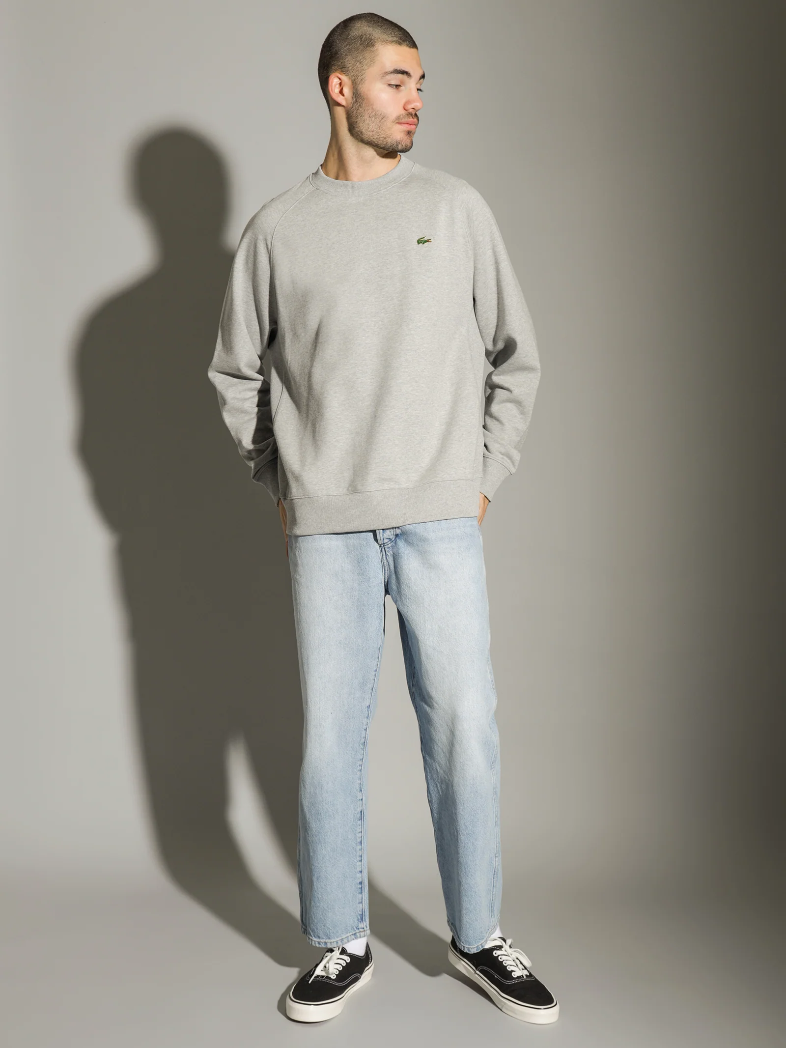 L!VE Loose Cotton Fleece Crew - Image 4