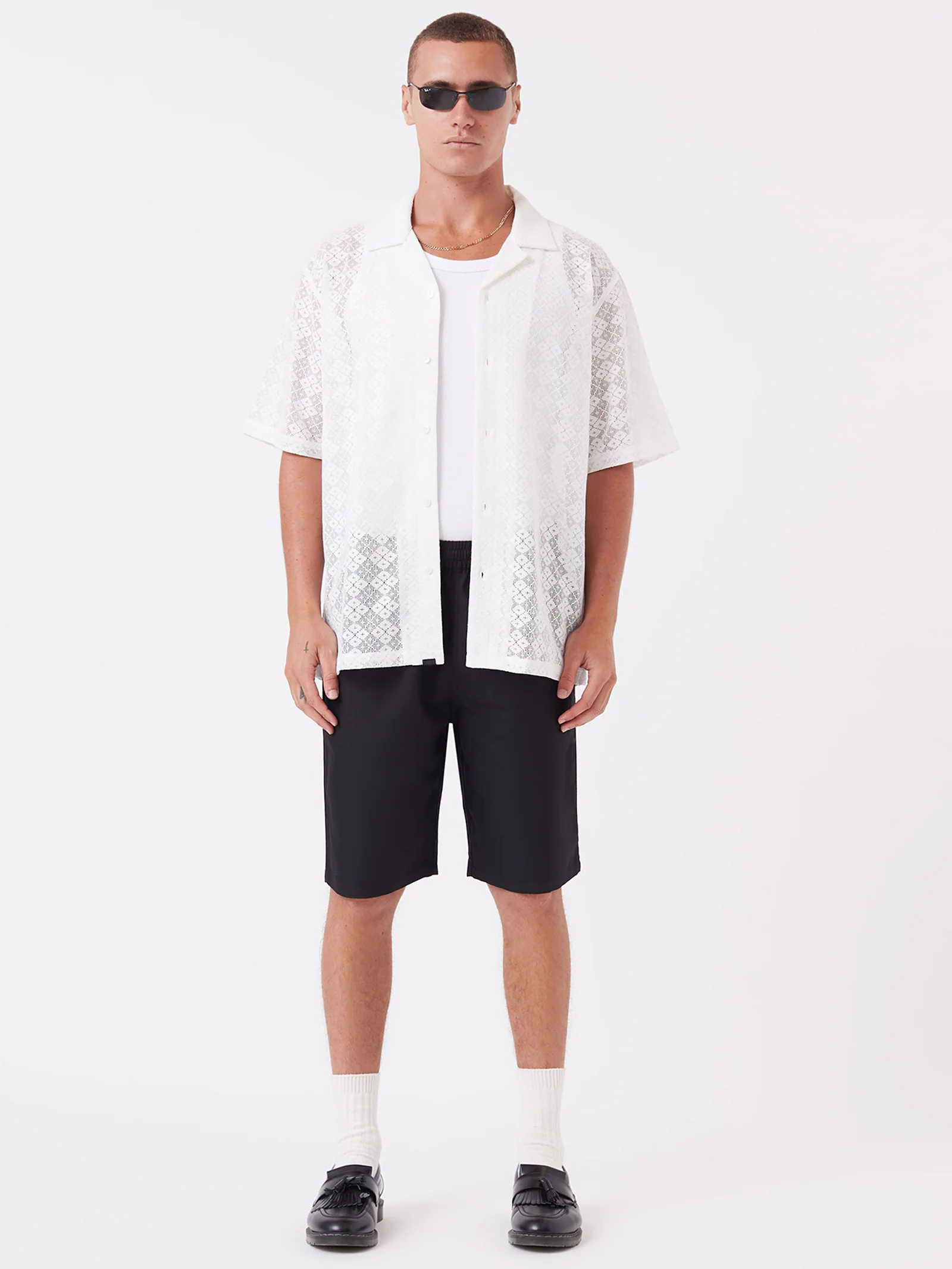 Lace Short sleeve Holiday Shirt - Image 3