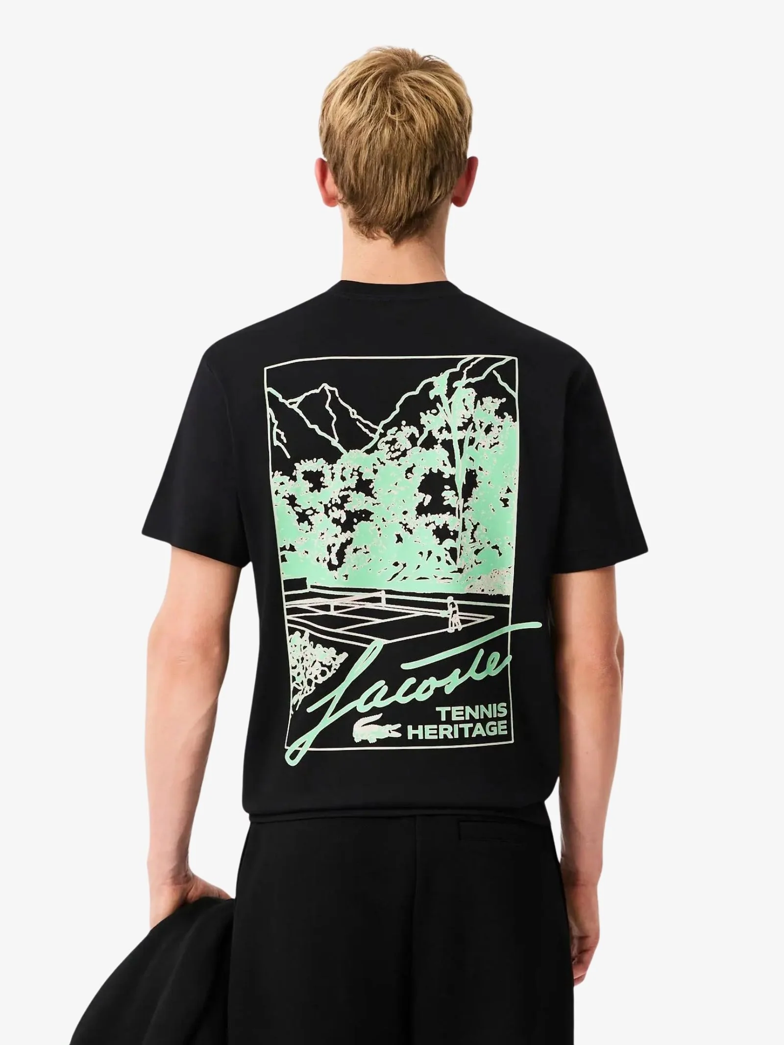 Welcome Tennis Court Graphic T-Shirt - Image 2