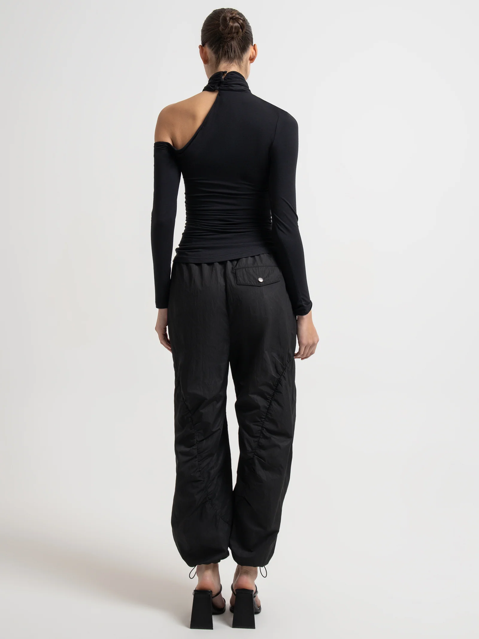 Ladee Twisted Neckline Jersey Top - Image 5