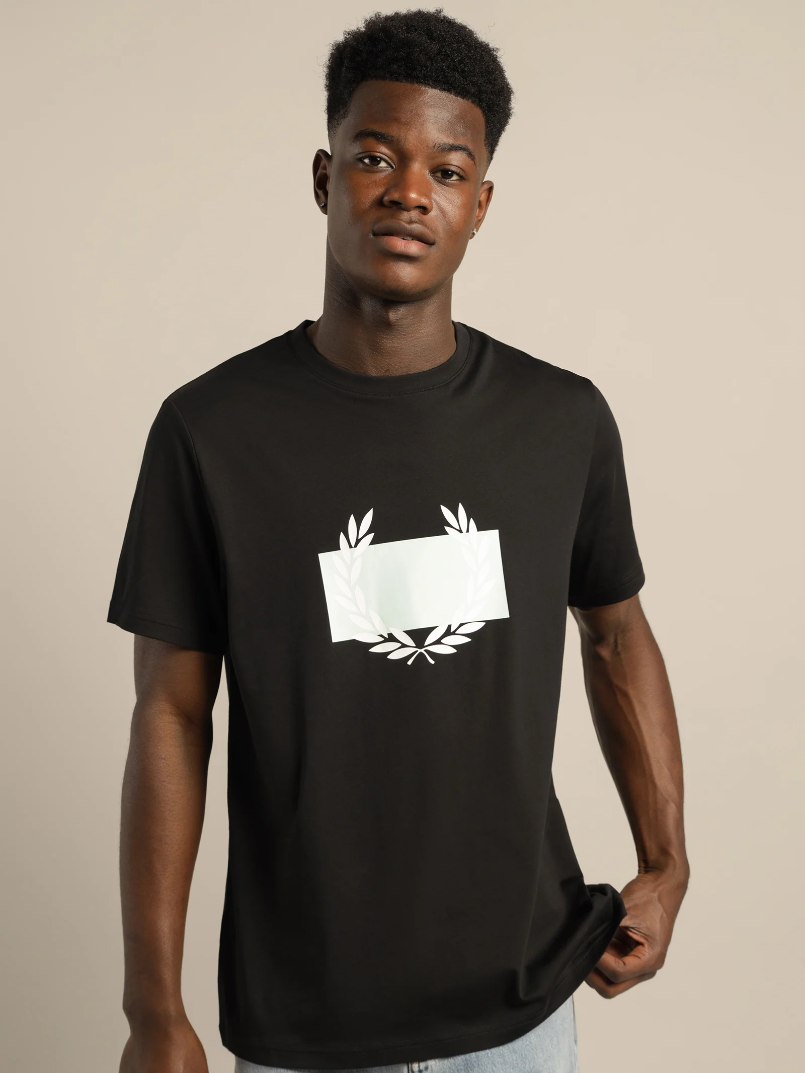 Laurel Wreath Block Print T-Shirt - Image 4