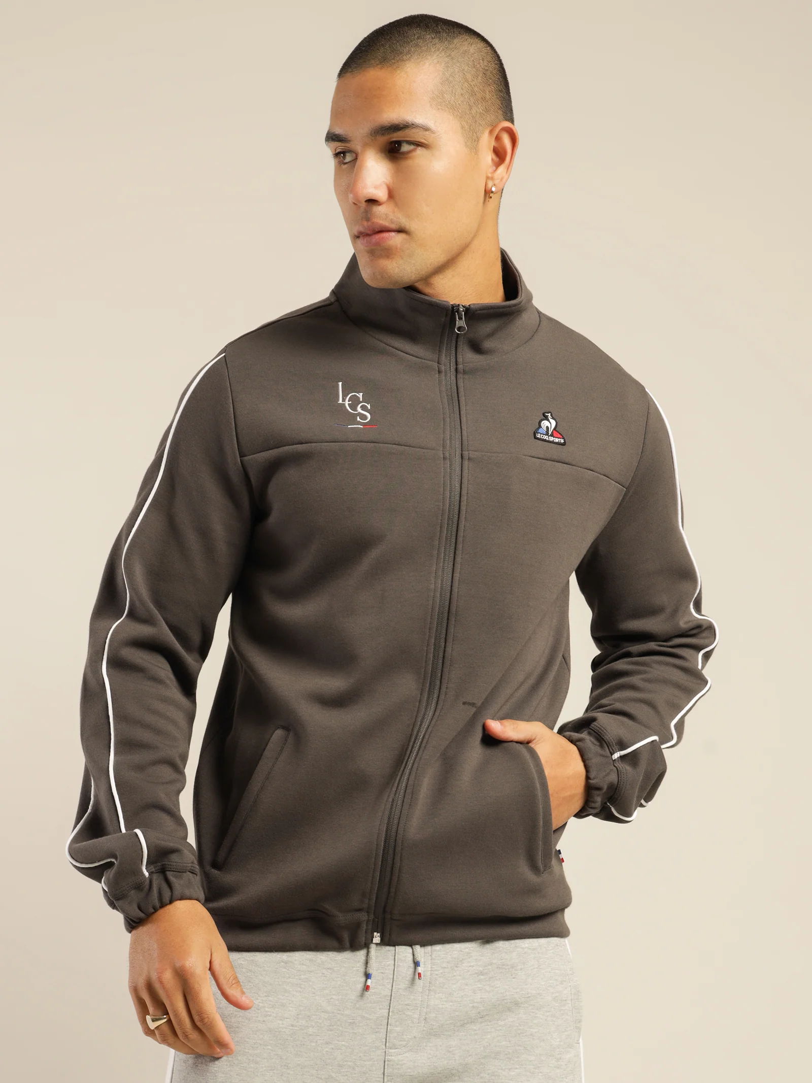 LCS Script Zip Sweater