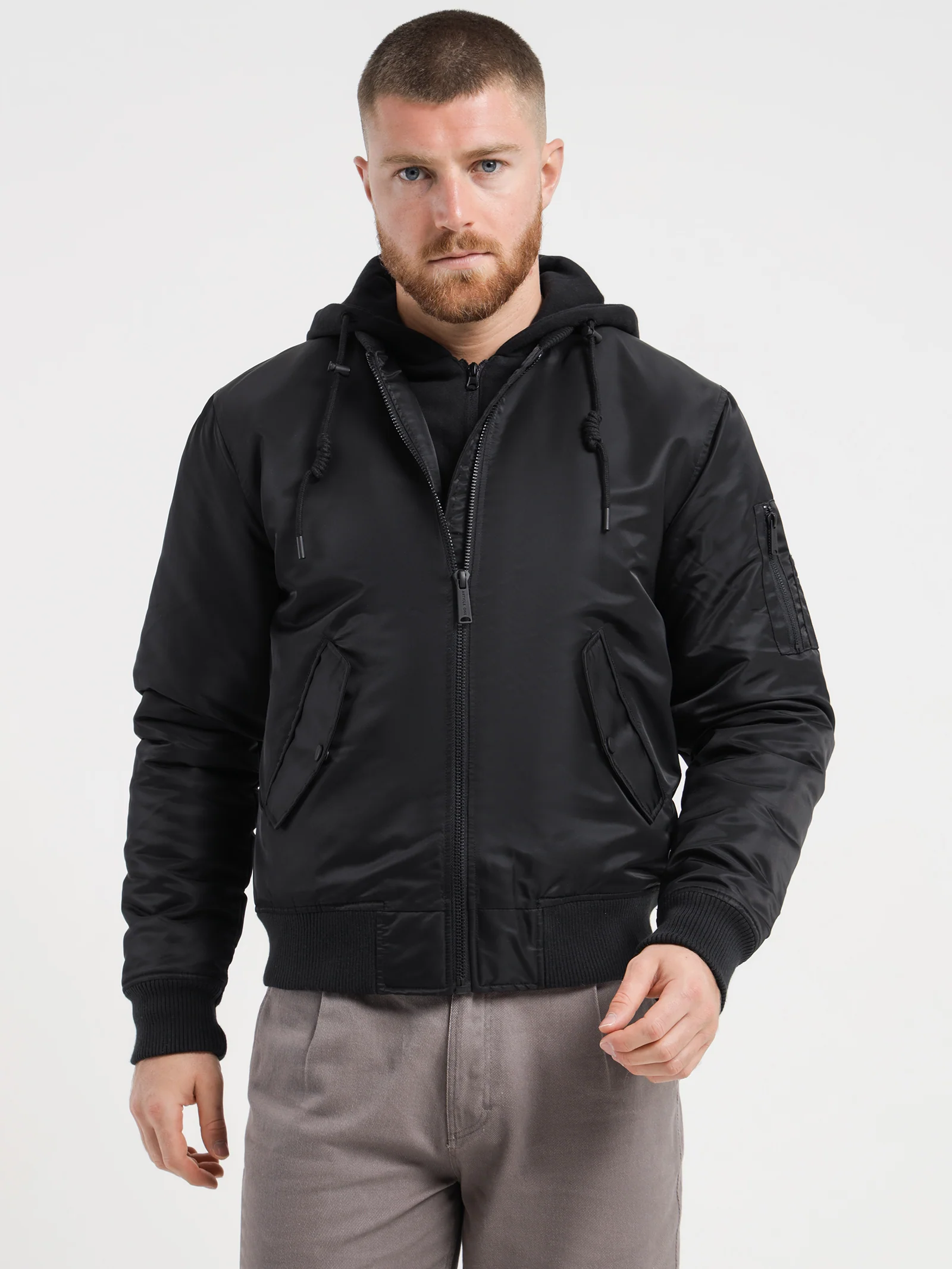 Lennon Hooded Bomber Jacket