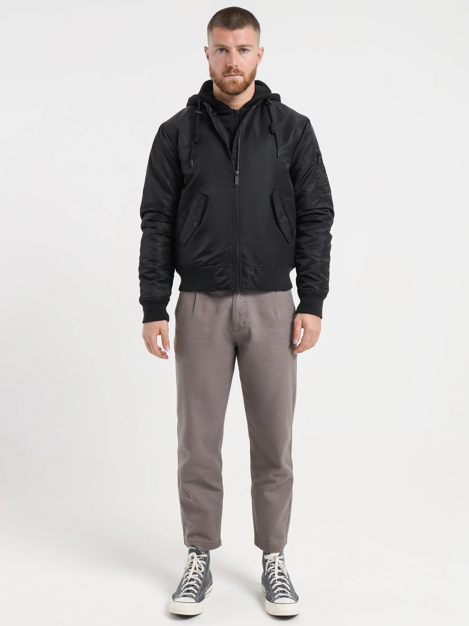 Lennon Hooded Bomber Jacket - Image 3
