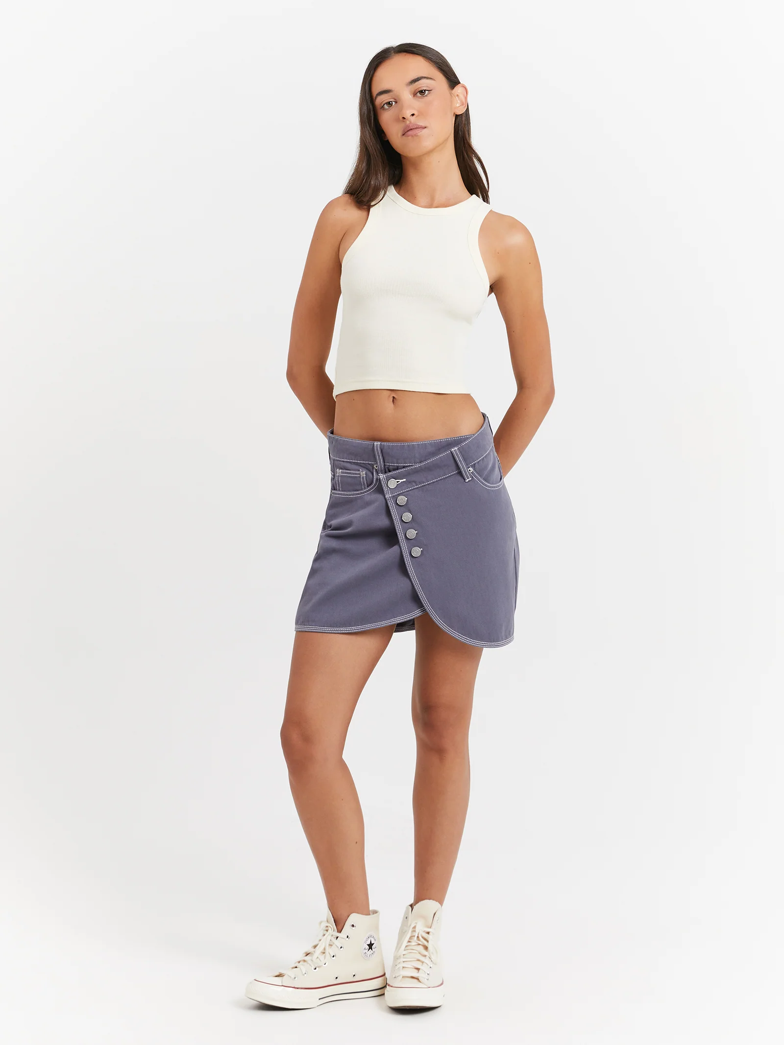 Lenny Wrap Mini Skirt - Image 2