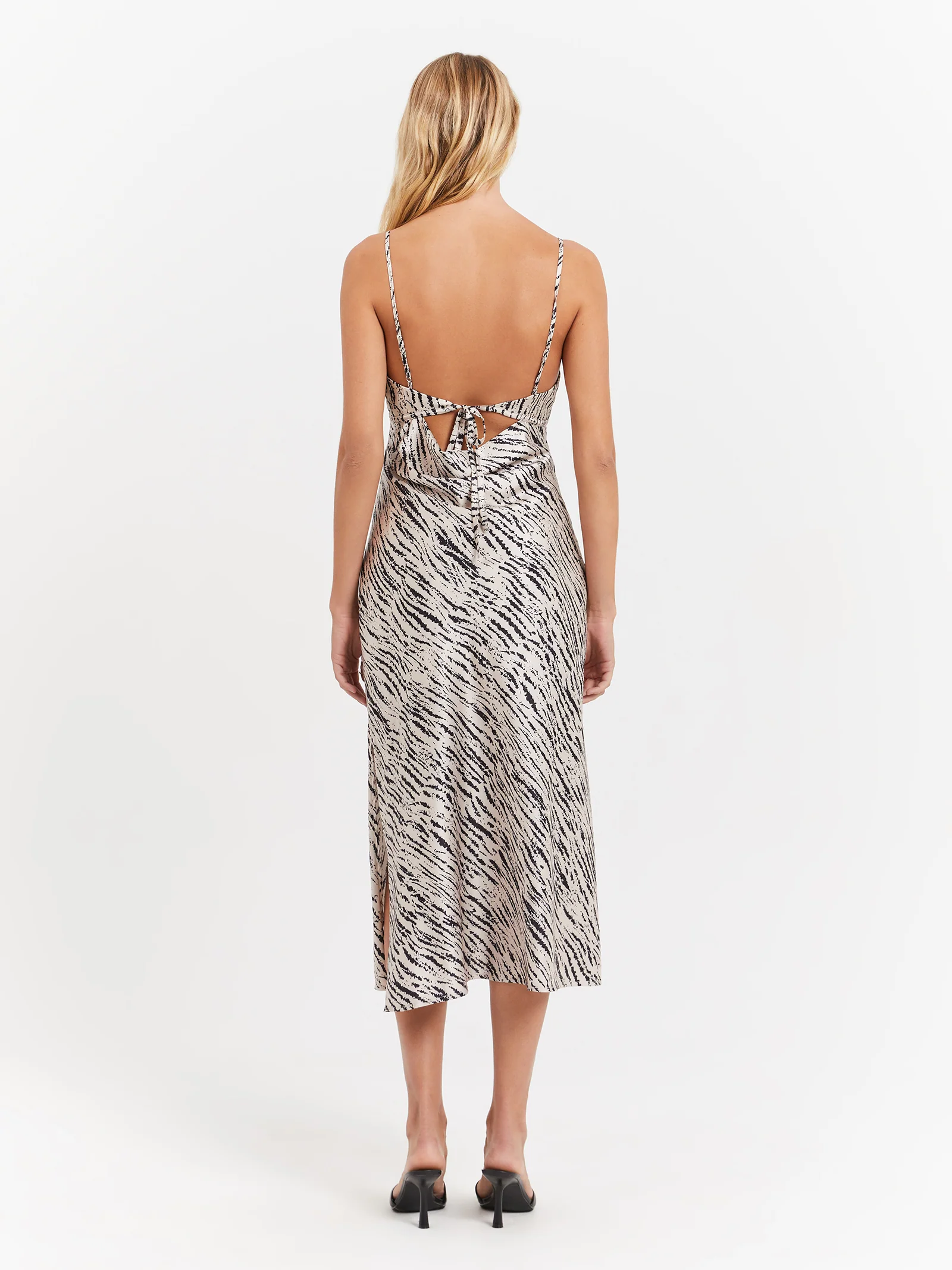 Leya Satin Midi Dress - Image 5