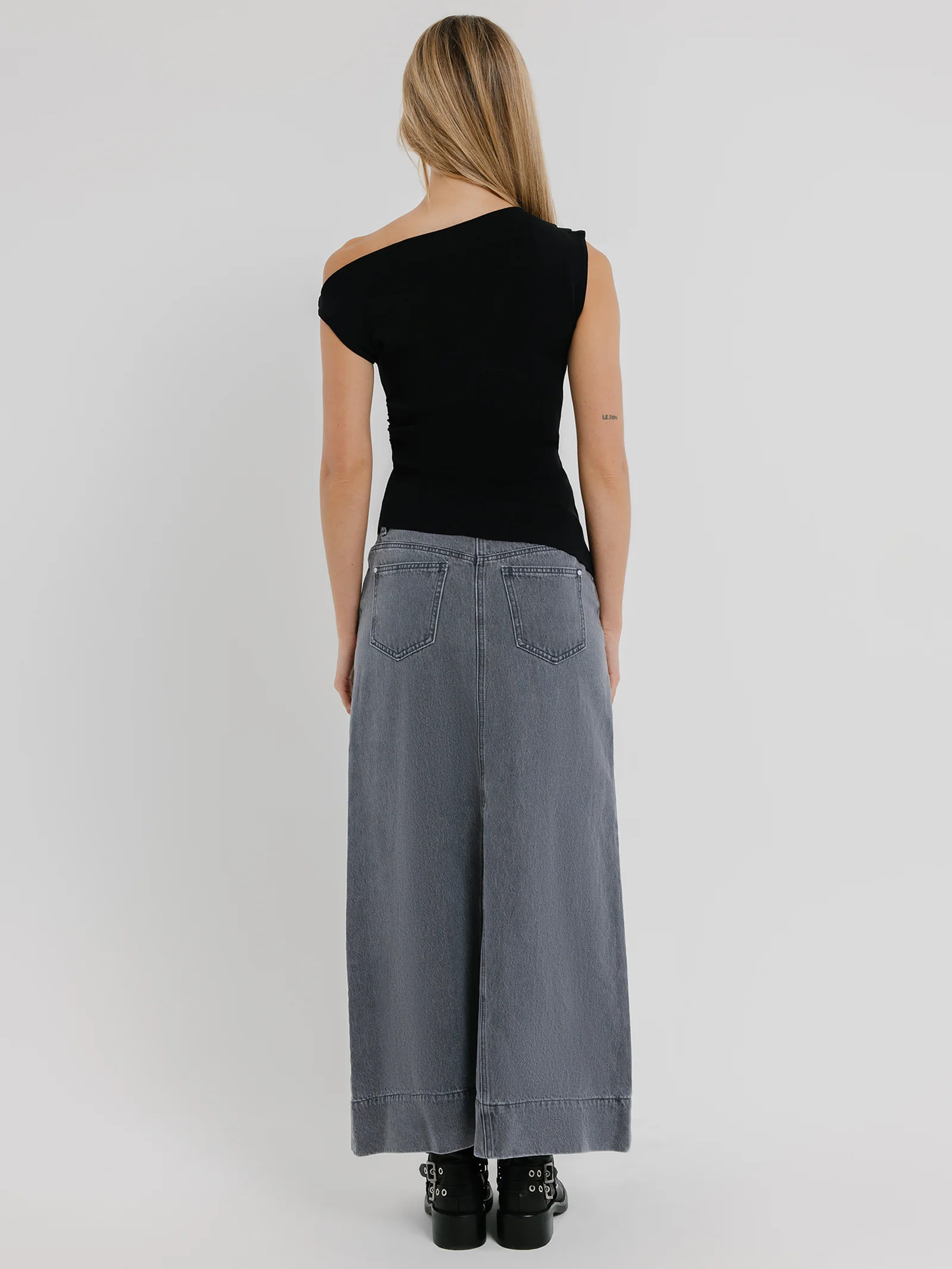 Lia Asymmetrical Top - Black - Image 4