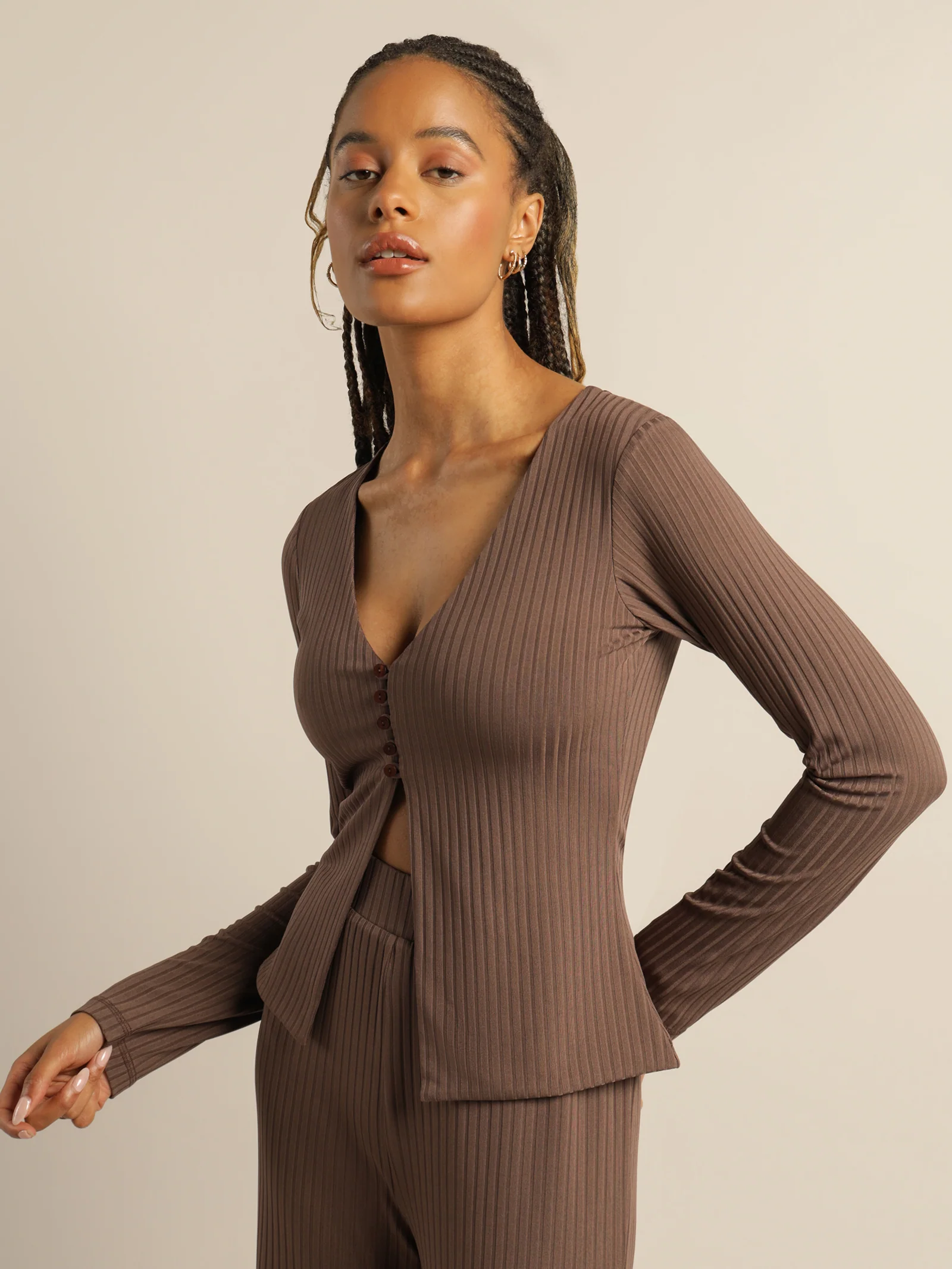 Lila Rib Cardigan - Image 3