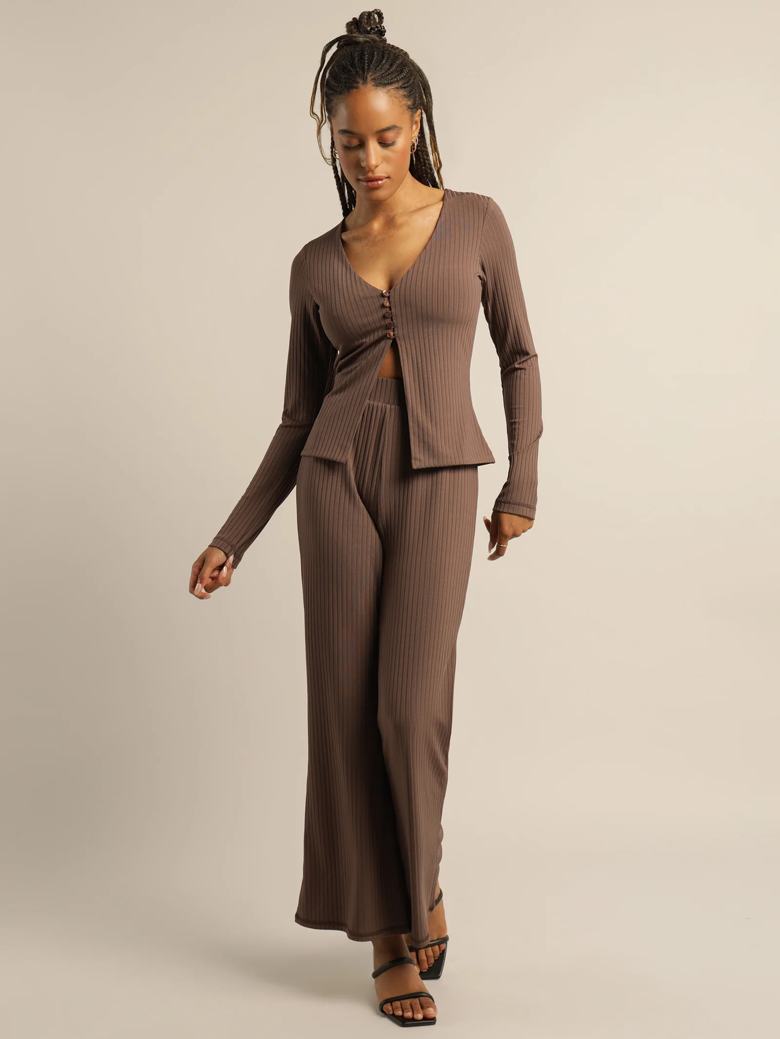 Lila Rib Cardigan - Image 4