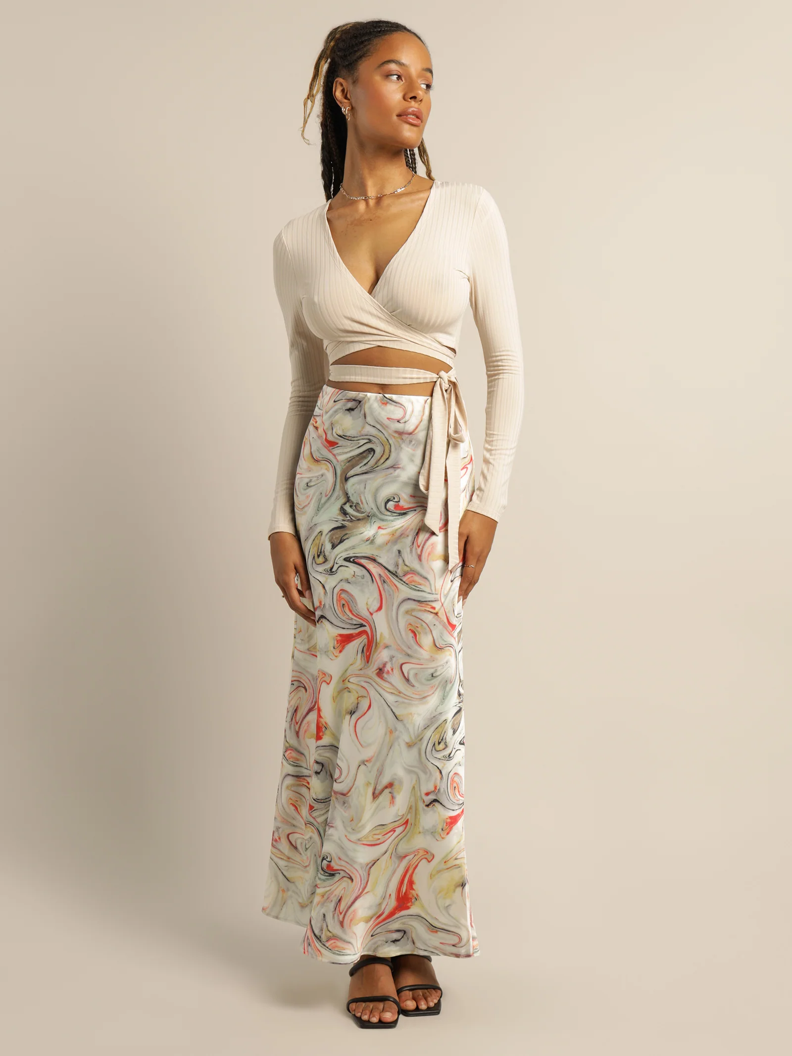 Lilia Rib Wrap Top - Image 4